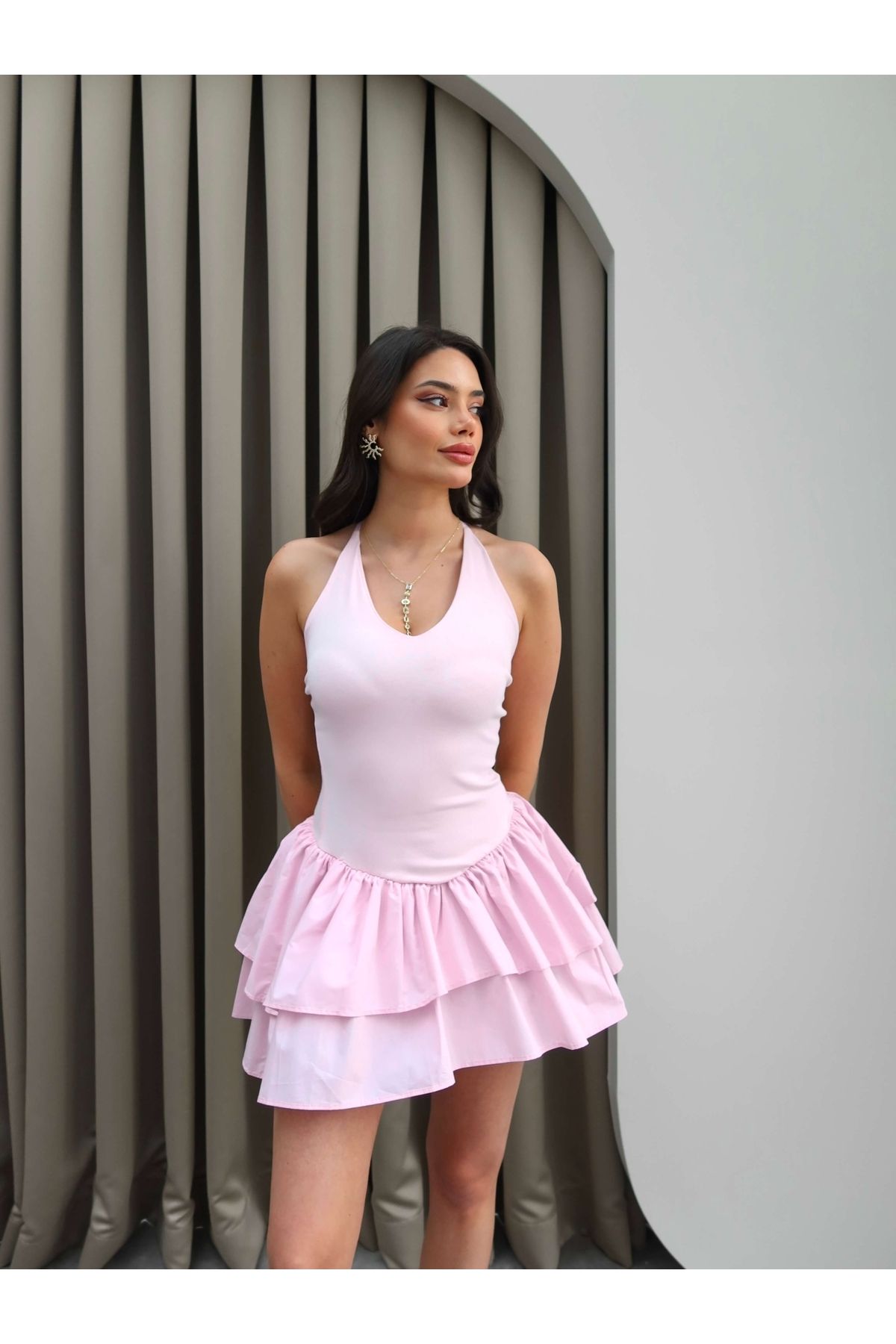 ESRAHELVACI Magnolia Mini Elbise