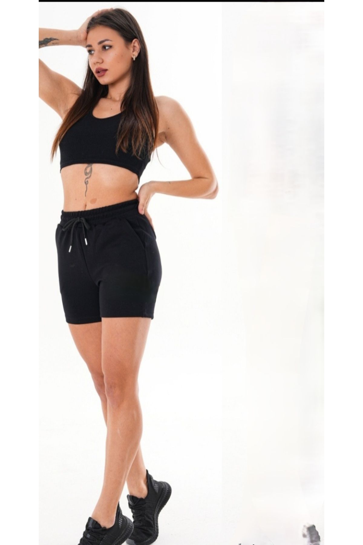 vogsign Unisex Siyah Cepli Dizüstü Modal Şort