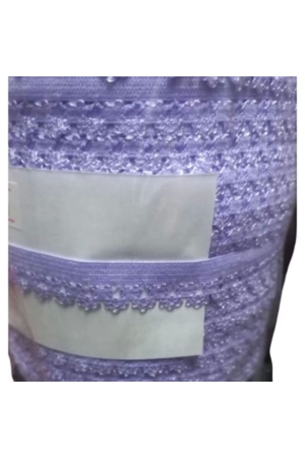 STOREMAX Çamaşır Lastiği Dantelli 1 cm 1 Metre Lila