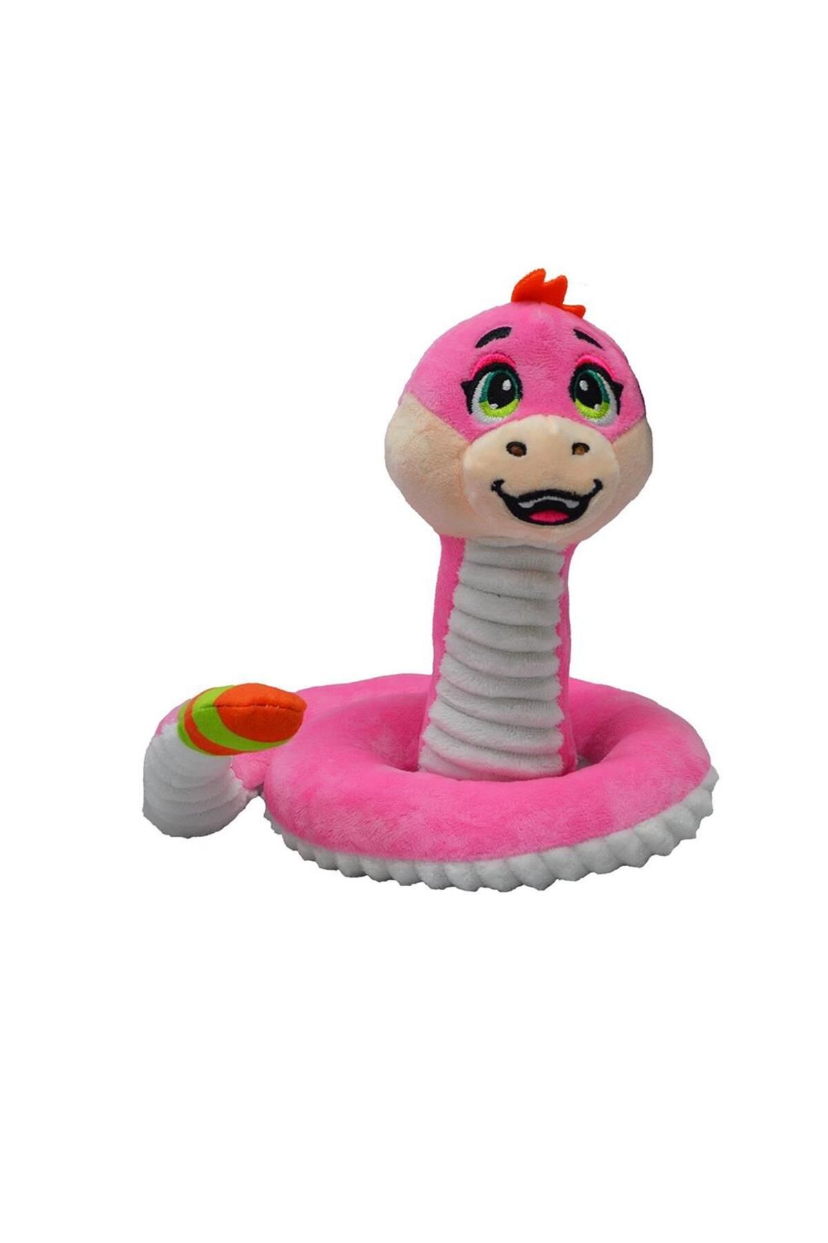 Kelebek Oyuncak Halley Çıngıraklı Peluş Yılan - Pembe