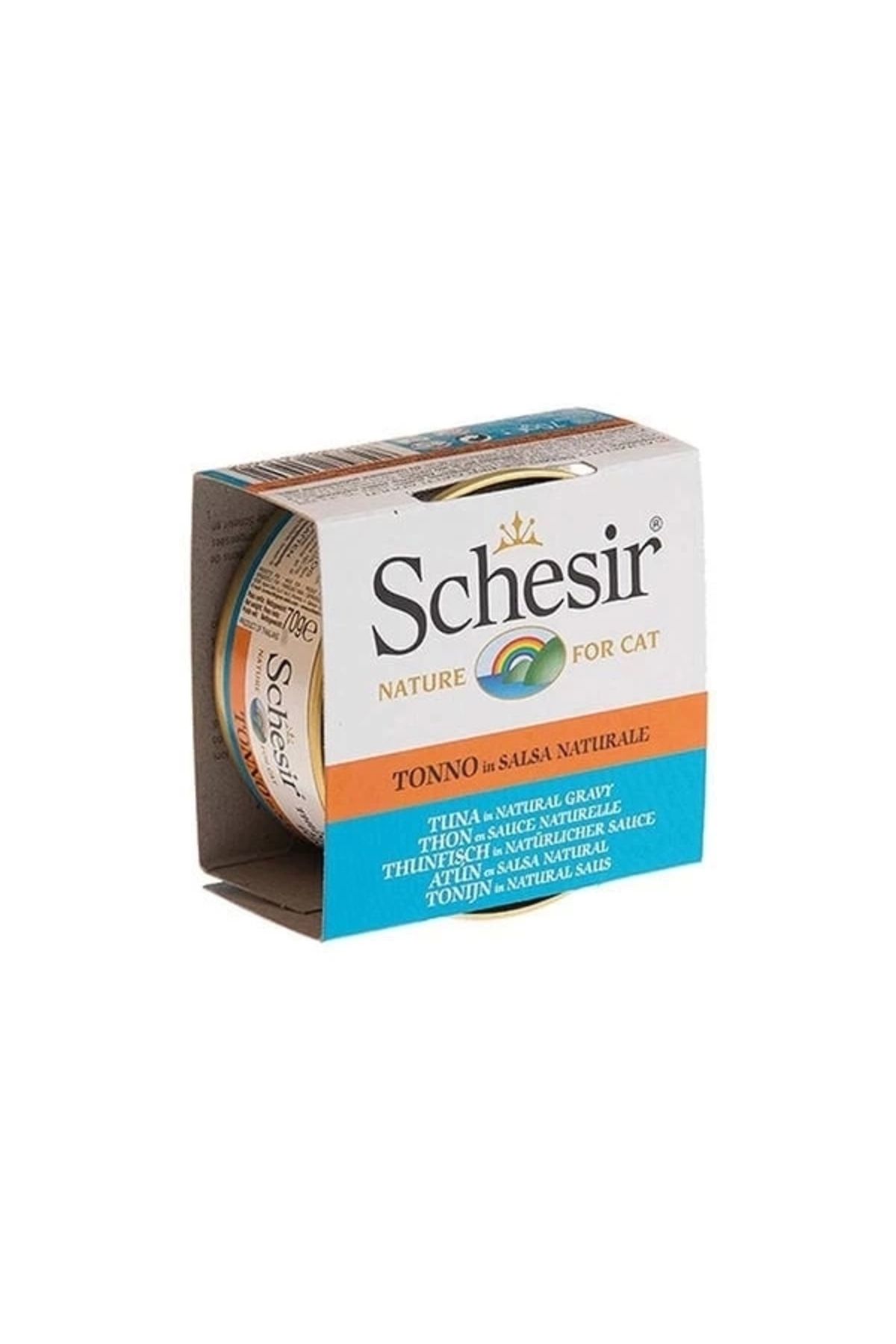YNT İthalat Schesir Broth Naturel Sauce Ton Balıklı Pouch Yetişkin Konserve Kedi Maması 70 Gr