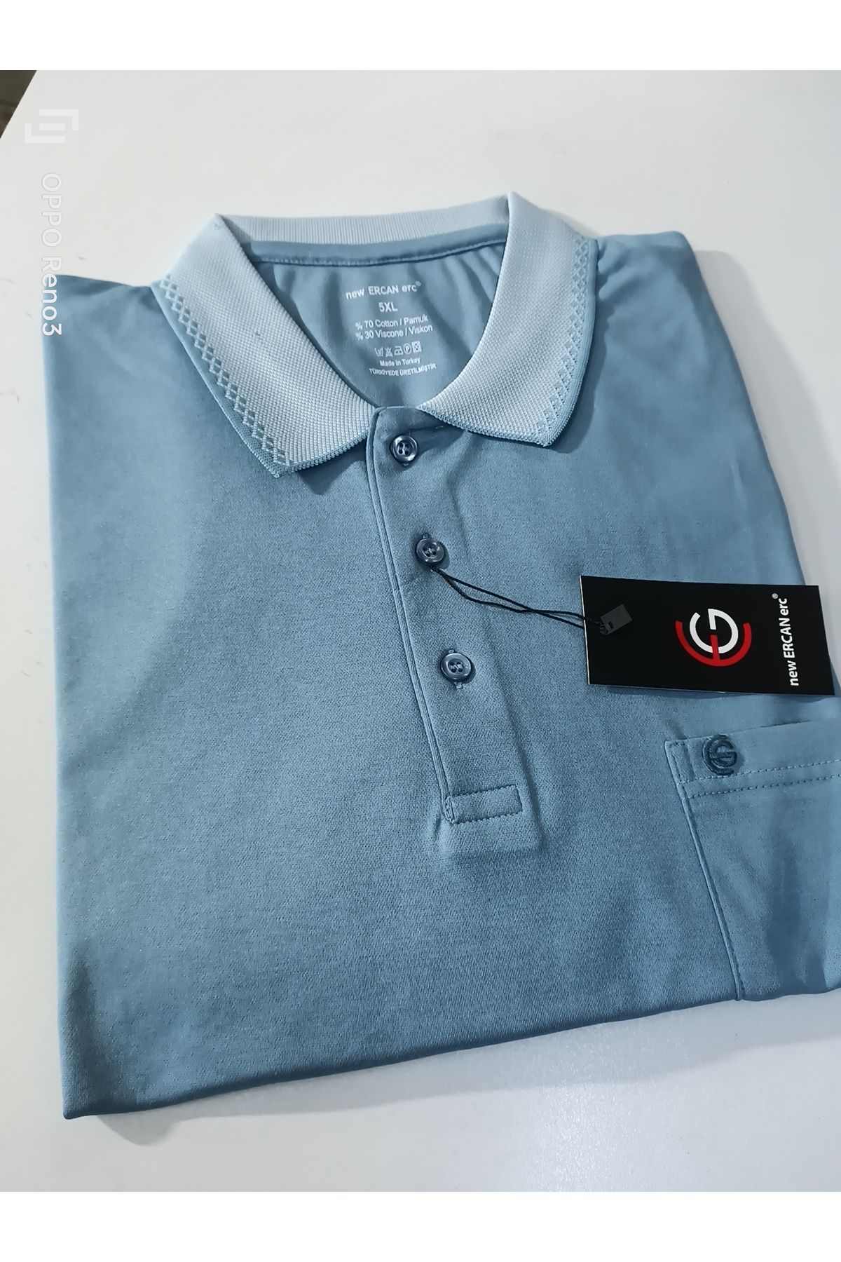 ercan triko kısa kol tek cepli pamuklu büyük beden L-6XL ARASI yakalı t-shirt