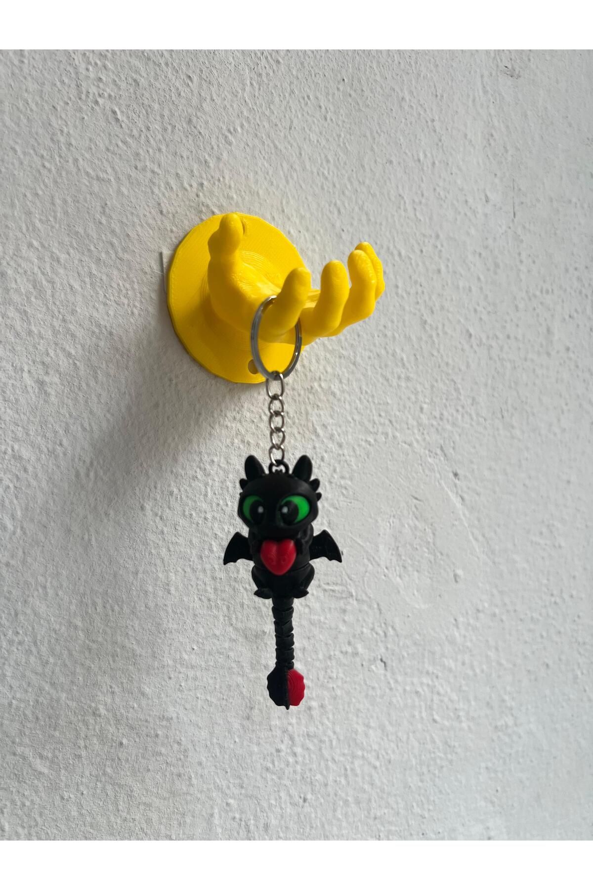 3D Baskı El Şeklinde Duvar Anahtarlık Askısı - Dekoratif Anahtarlık Tutucu (8x6 cm)