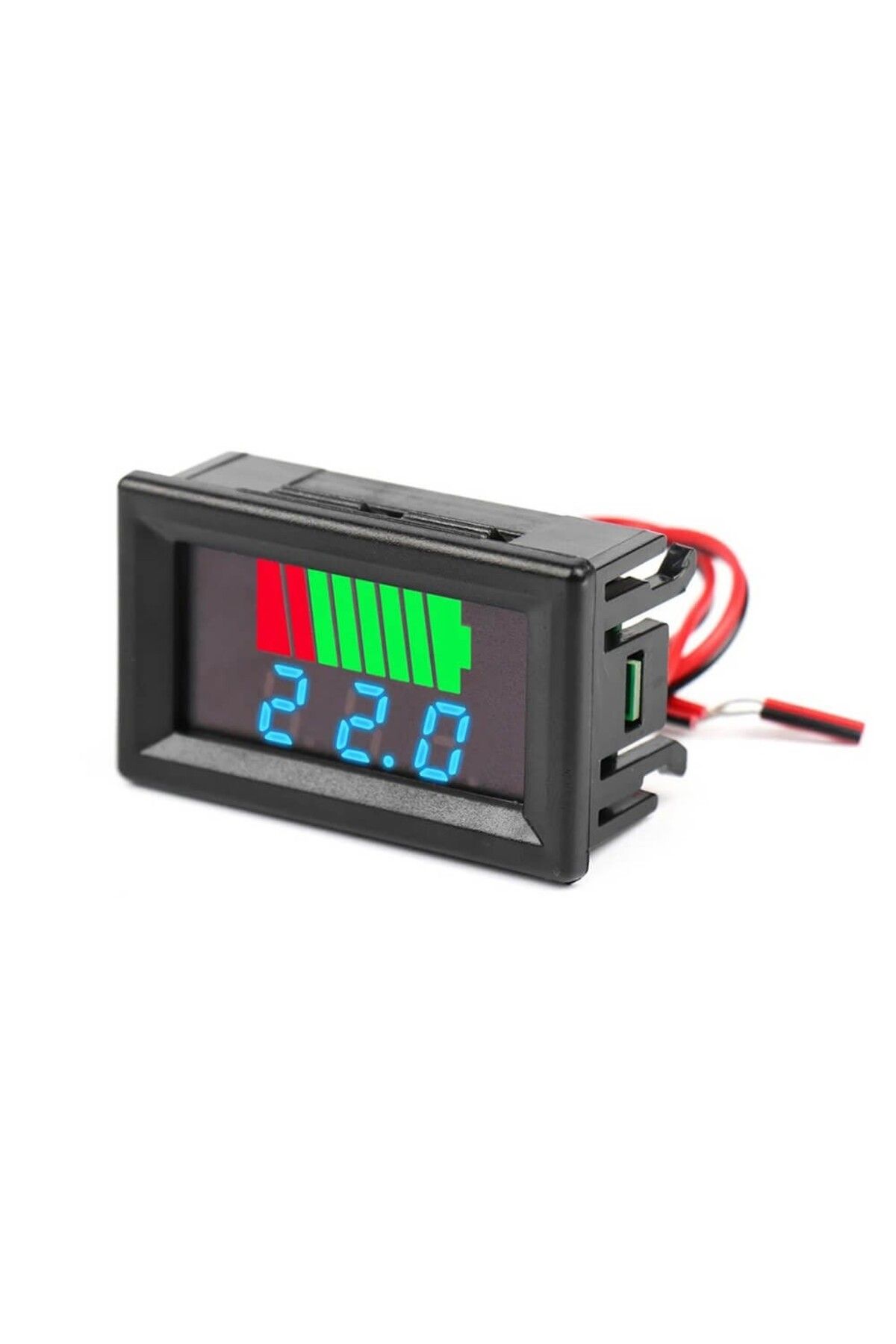Koodmax Akü Pil Kapasite Göstergesi Voltmetreli - Mavi Ekran - 12v / 24v / 36v / 48v / 60v