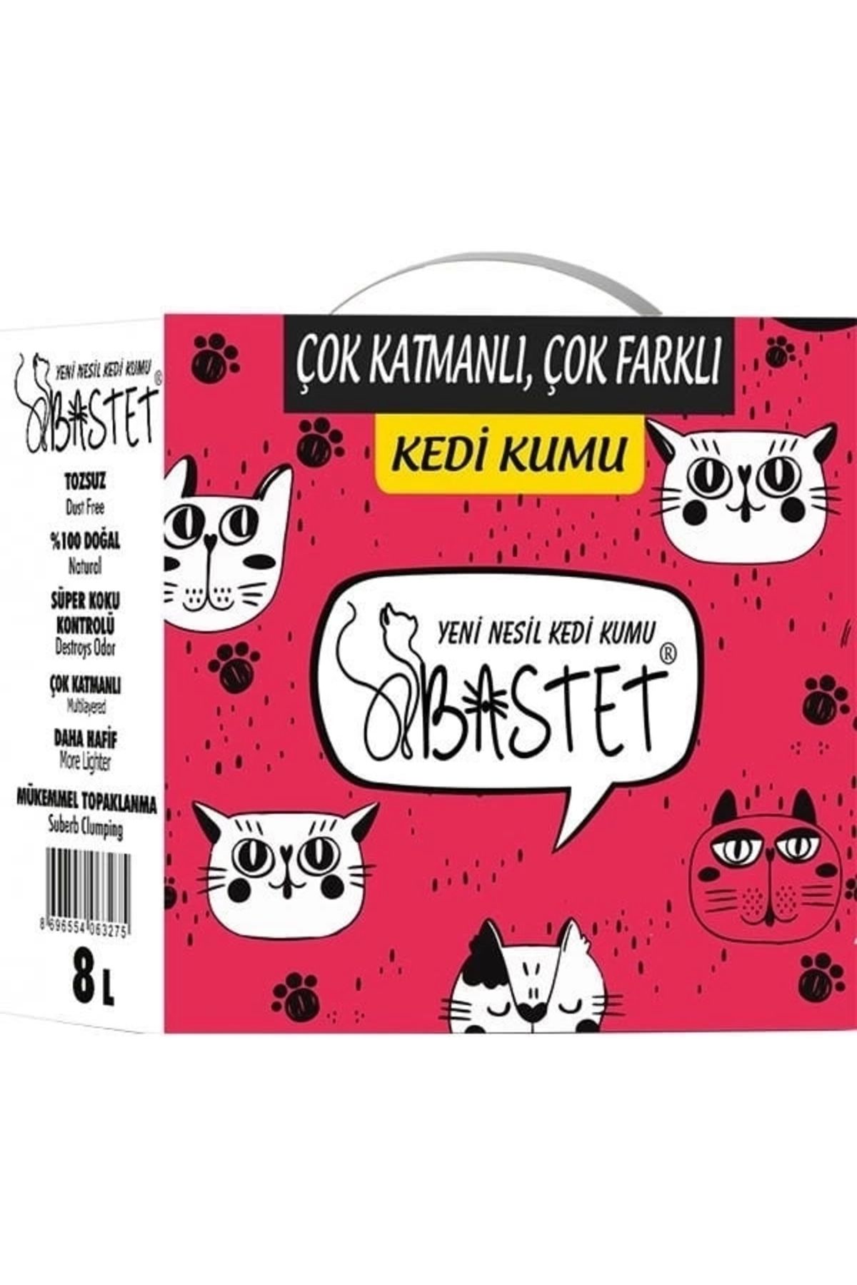 YNT İthalat Natural Bastet Topaklanan Premium Doğal Kedi Kumu 8 Lt
