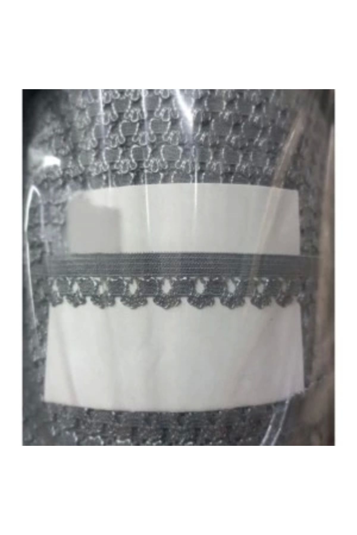 STOREMAX Çamaşır Lastiği Dantelli 1 cm 75 Metre 1 Top Gri