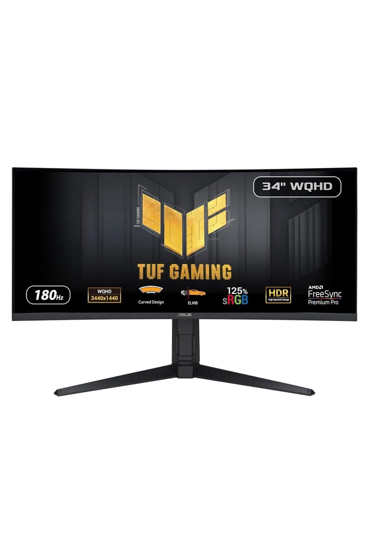 ASUS TUF GAMING VG34VQL3A 34" 1ms, 180Hz, WQHD Curved, 2xDP, 2xHDMI, USB, VA Panel, 1500R, Disp