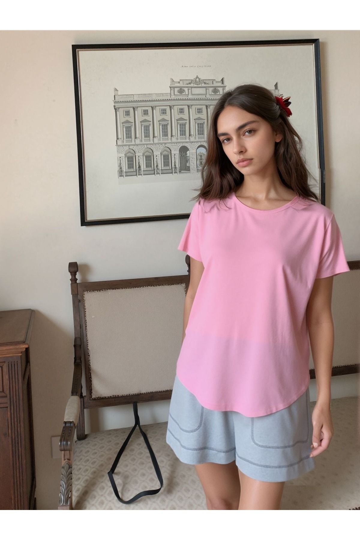MODA Modal Kumaş Basic T-shirt