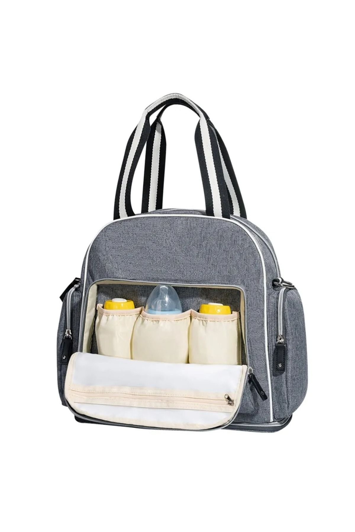 Sunveno Signature Maternity Bebek Bezi Çantası, Gri Çok Fonksiyonlu 45x30x20 cm