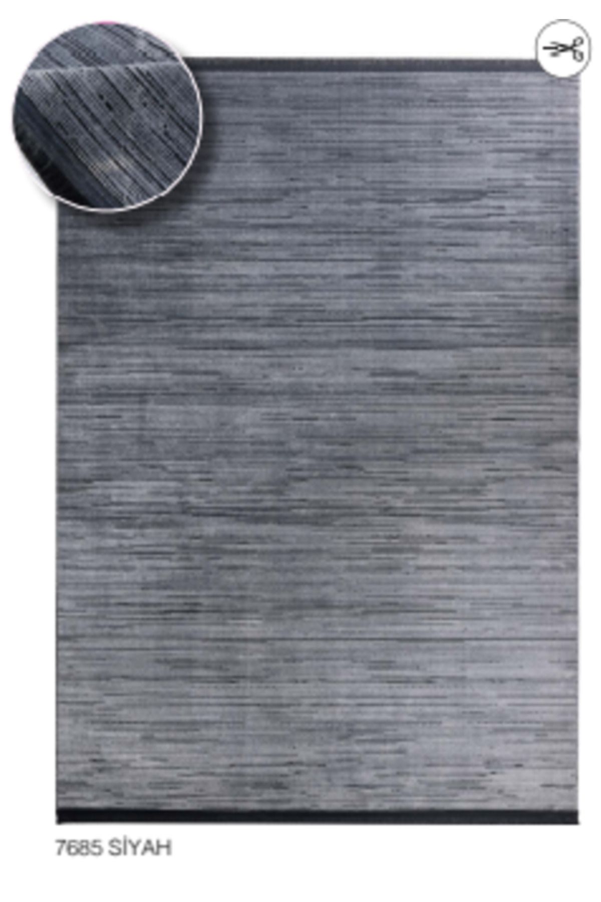 LOUIS CASA HACIMEHtİOĞULLARI LOUIS CASA HALI LORENZA 7685 SİYAH POLYESTER İPLİK DOKUMA TABAN HALI