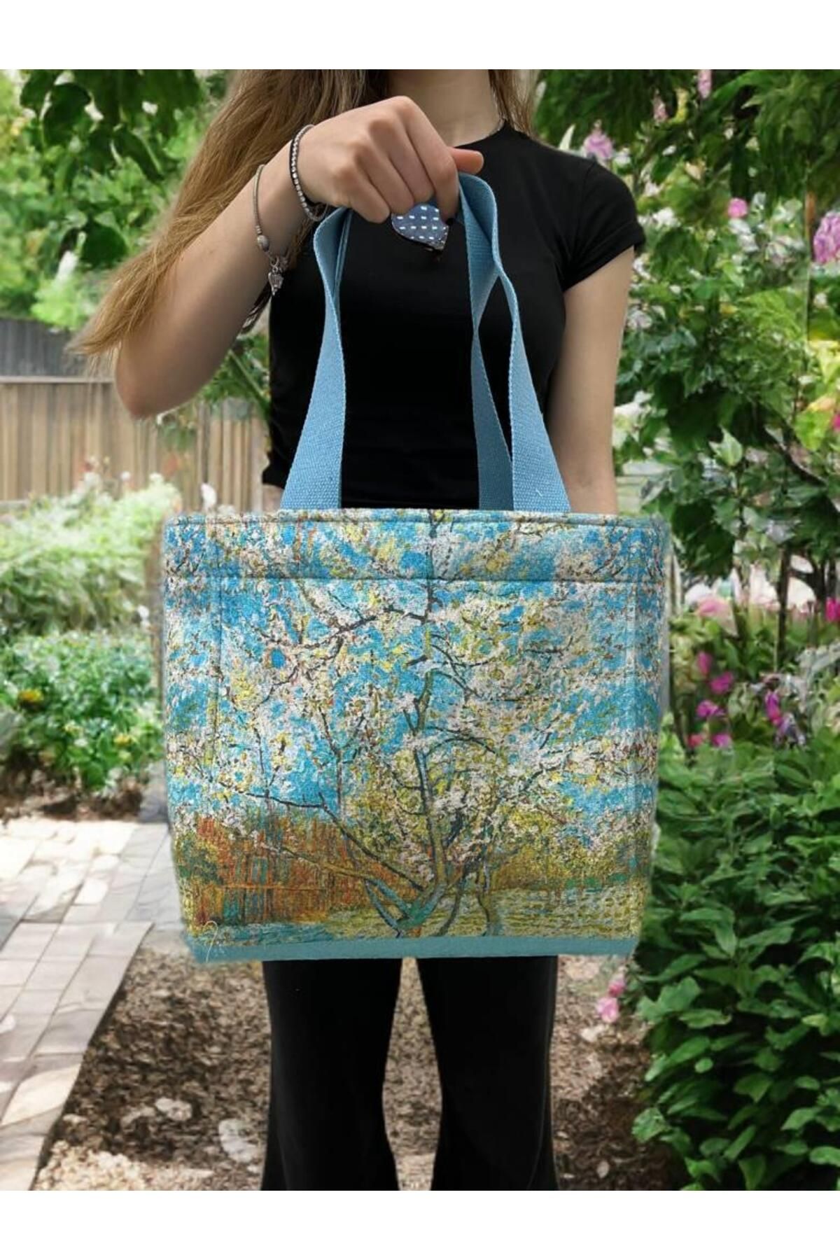 ECHARMBUTIK Van Gogh Bahar Dalları Model Kadın Çanta