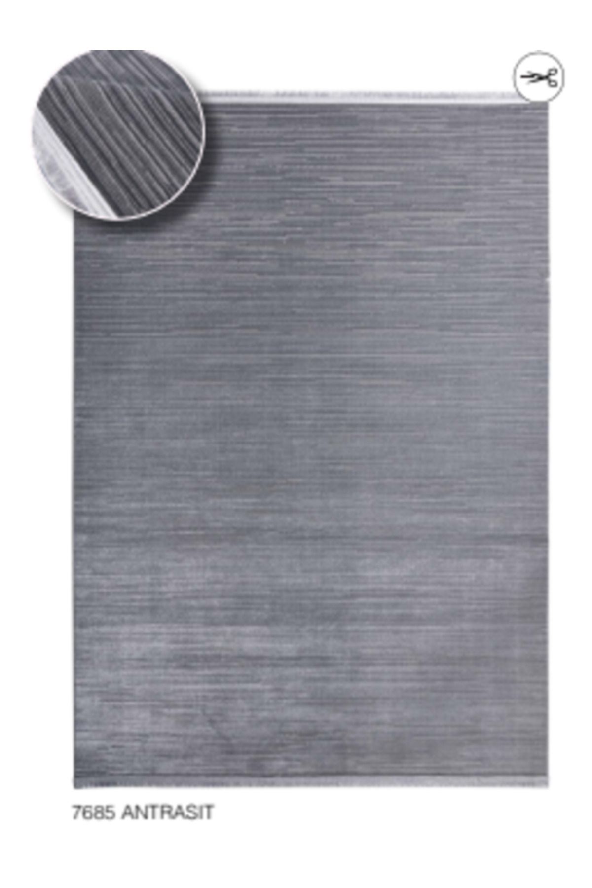 LOUIS CASA HACIMEHtİOĞULLARI LOUIS CASA HALI LORENZA 7685 ANTRASİT POLYESTER İPLİK DOKUMA TABAN HALI