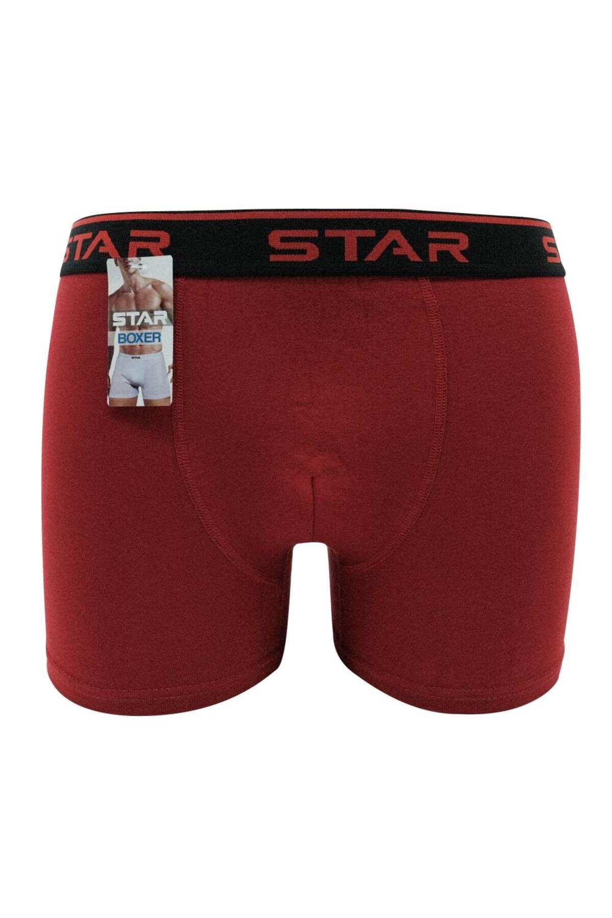 Star ERKEK KIRMIZI BELİ KEMERLİ LYCRALI BOXER