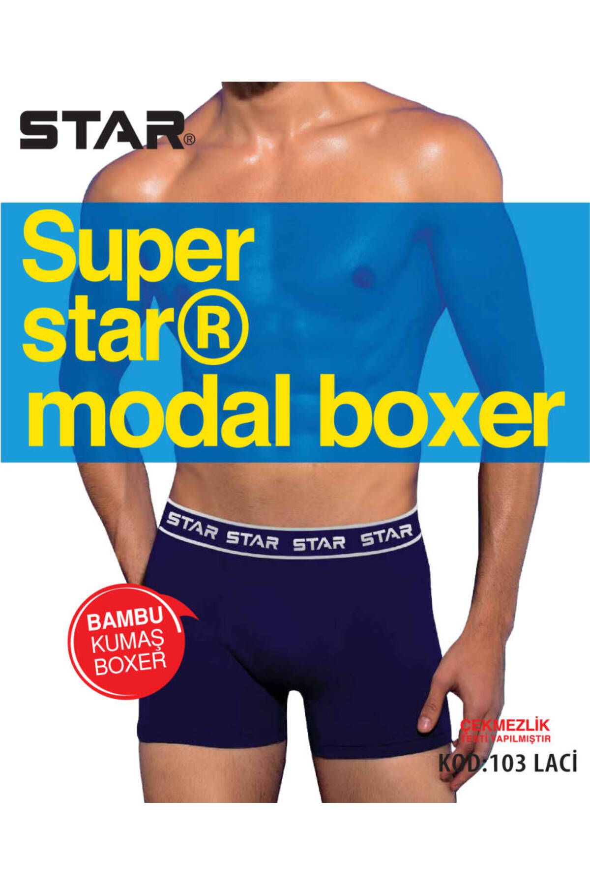 Star 3LÜ ERKEK MODAL BELİ KEMERLİ BOXER