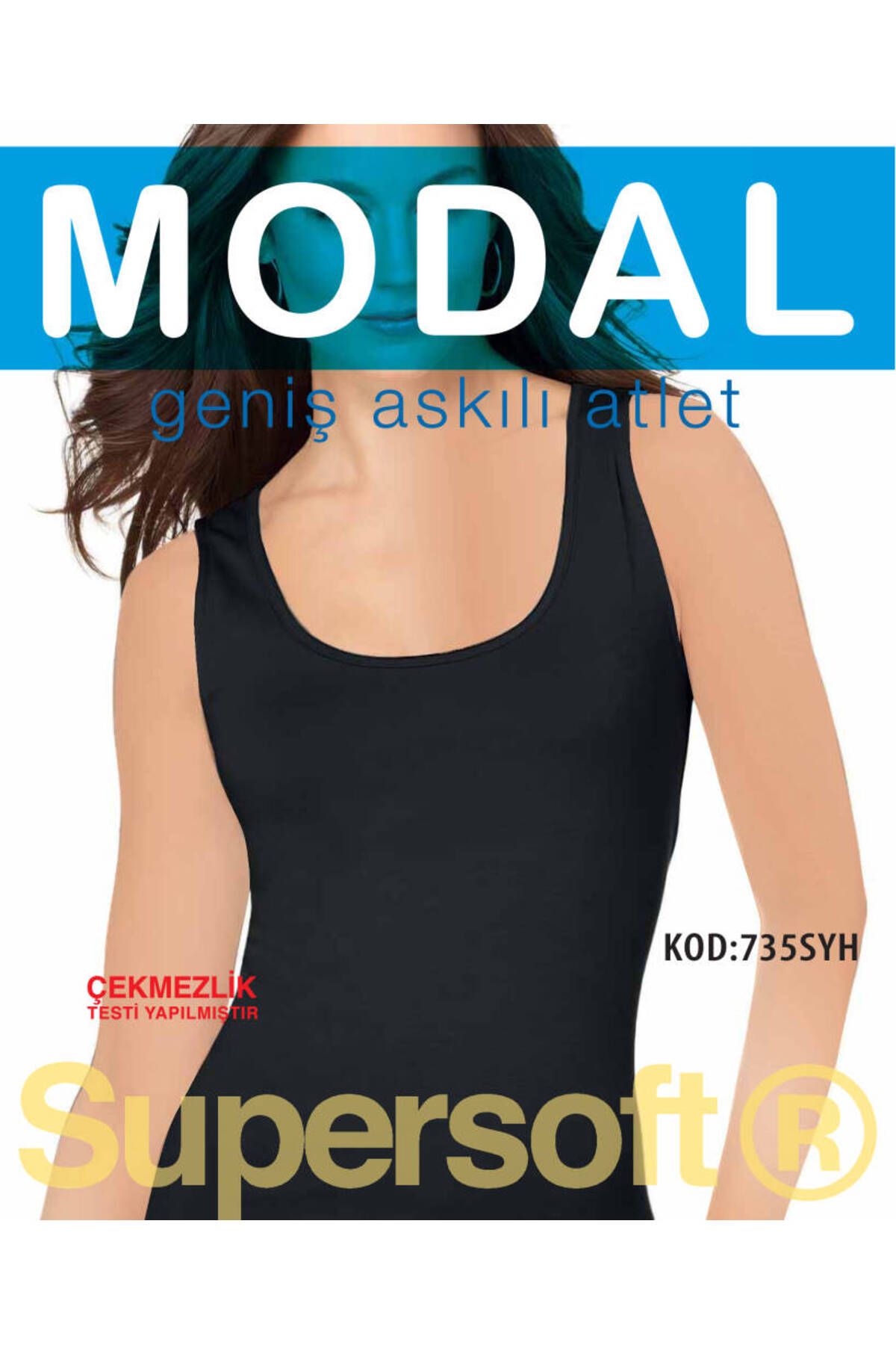 Star 3 LÜ KADIN MODAL GENİŞ ASKILI ATLET