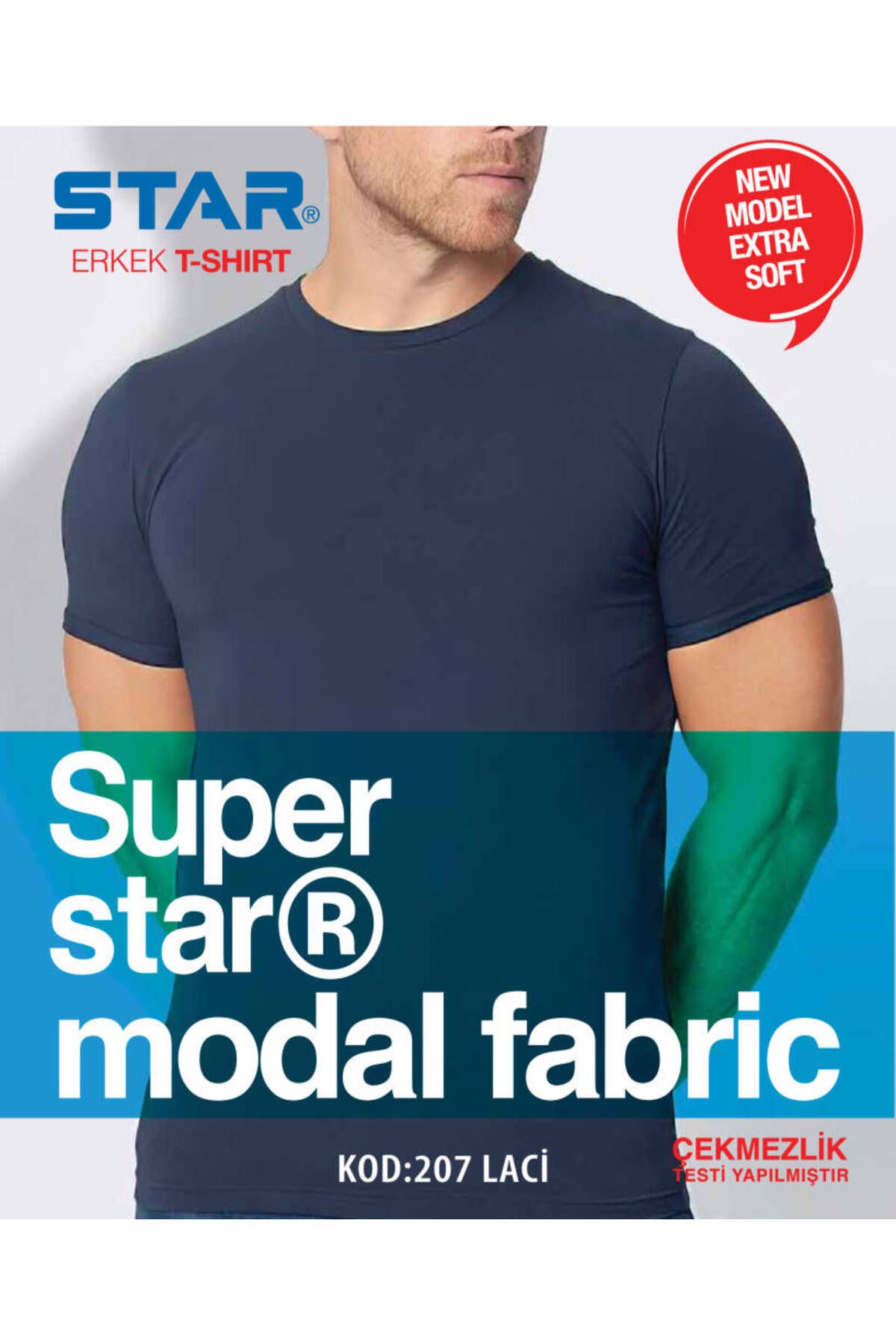 Star 3 LÜ ERKEK MODAL SIFIR YAKA KISAKOL BASİC T-SHİRT
