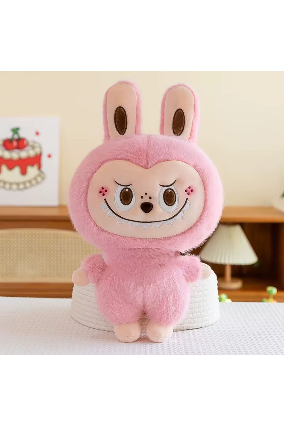Kawaii Sevimli Canavar Labubu Peluş Oyuncak Büyük Boy 25cm