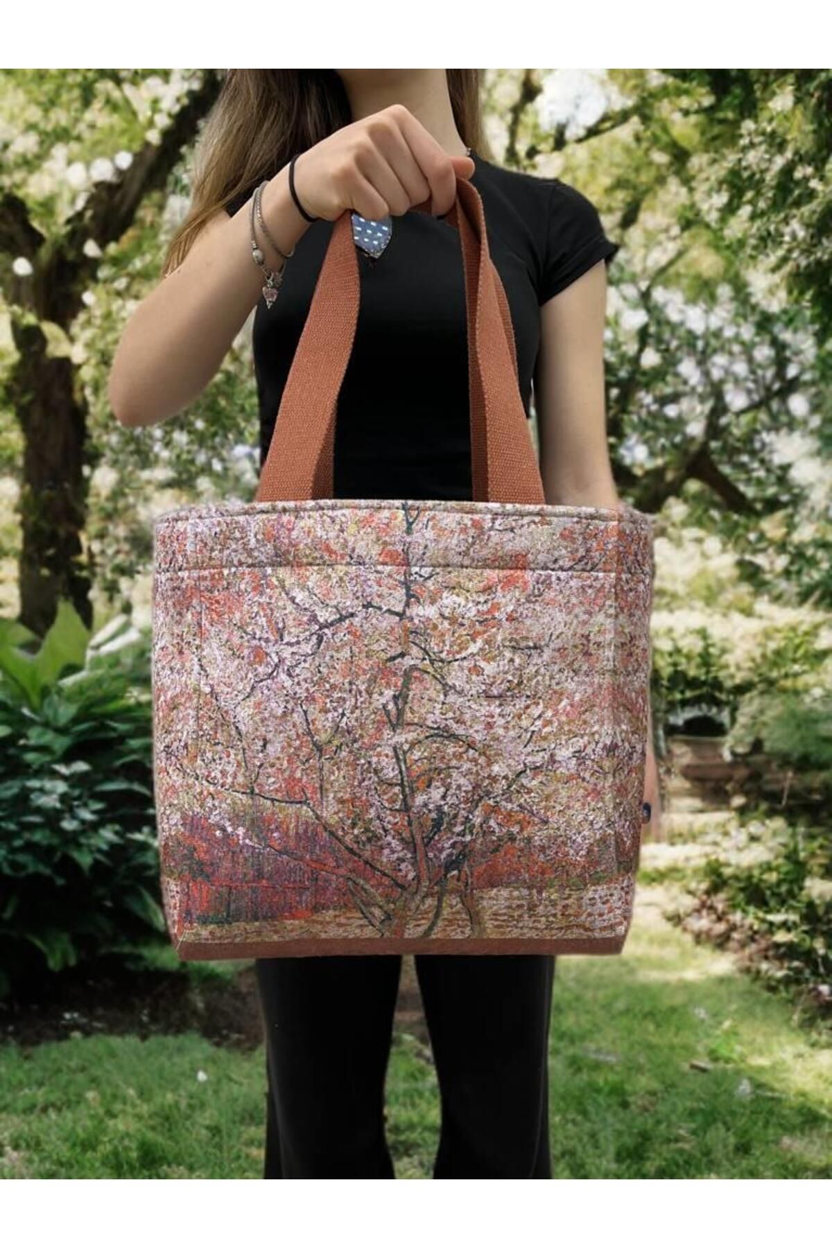 ECHARMBUTIK Van Gogh Bahar Dalları Model Kadın Çanta