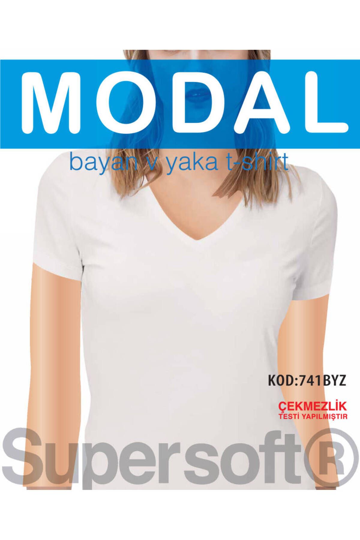 Star 3 LÜ KADIN MODAL V YAKA KISAKOL BASİC T-SHİRT