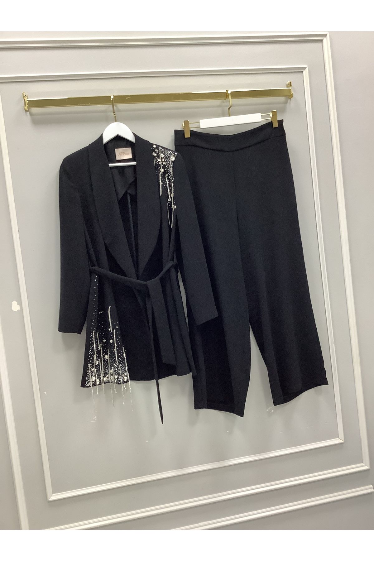 NPRIVE Taş Detaylı Ceket Pantolon Takım