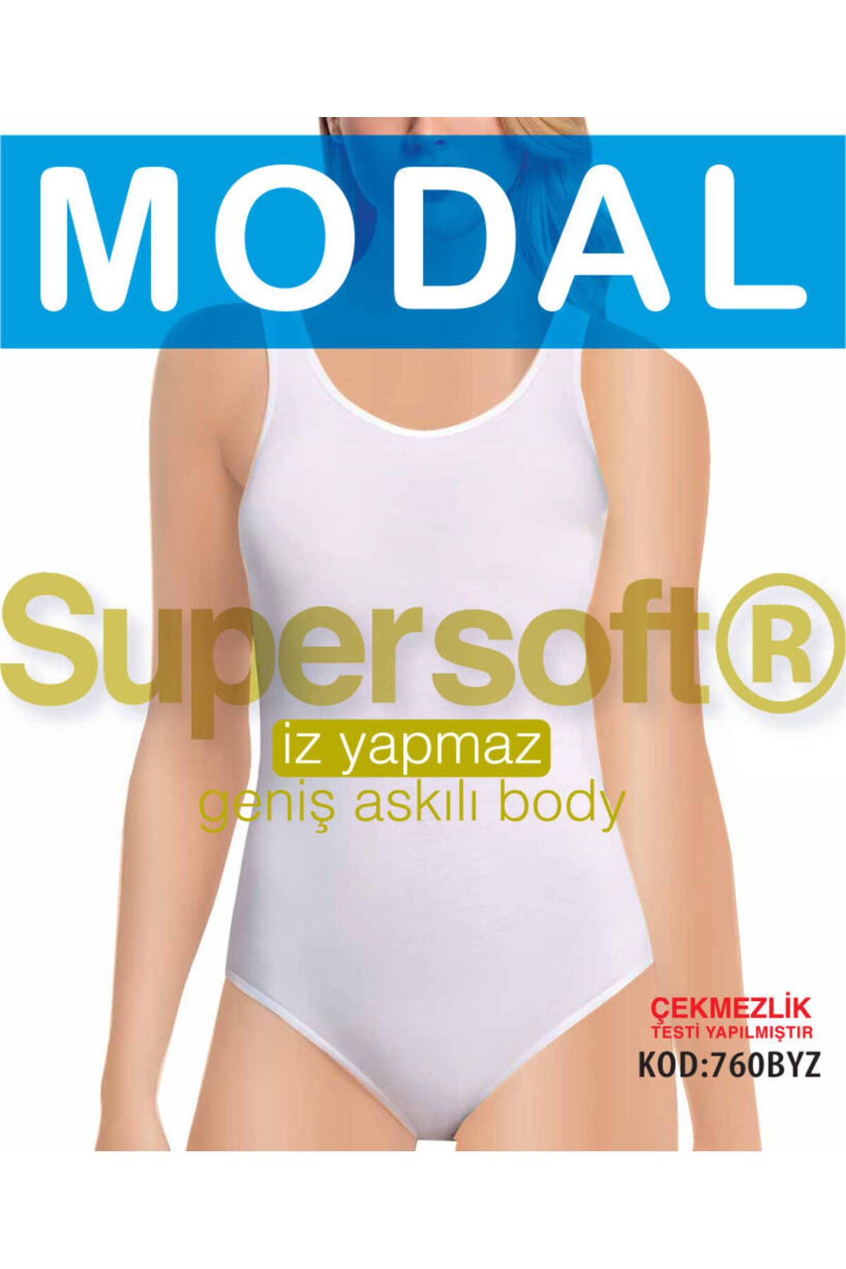 Star 3 LÜ KADIN MODAL GENİŞ ASKILI ÇITÇITLI BODY ATLET