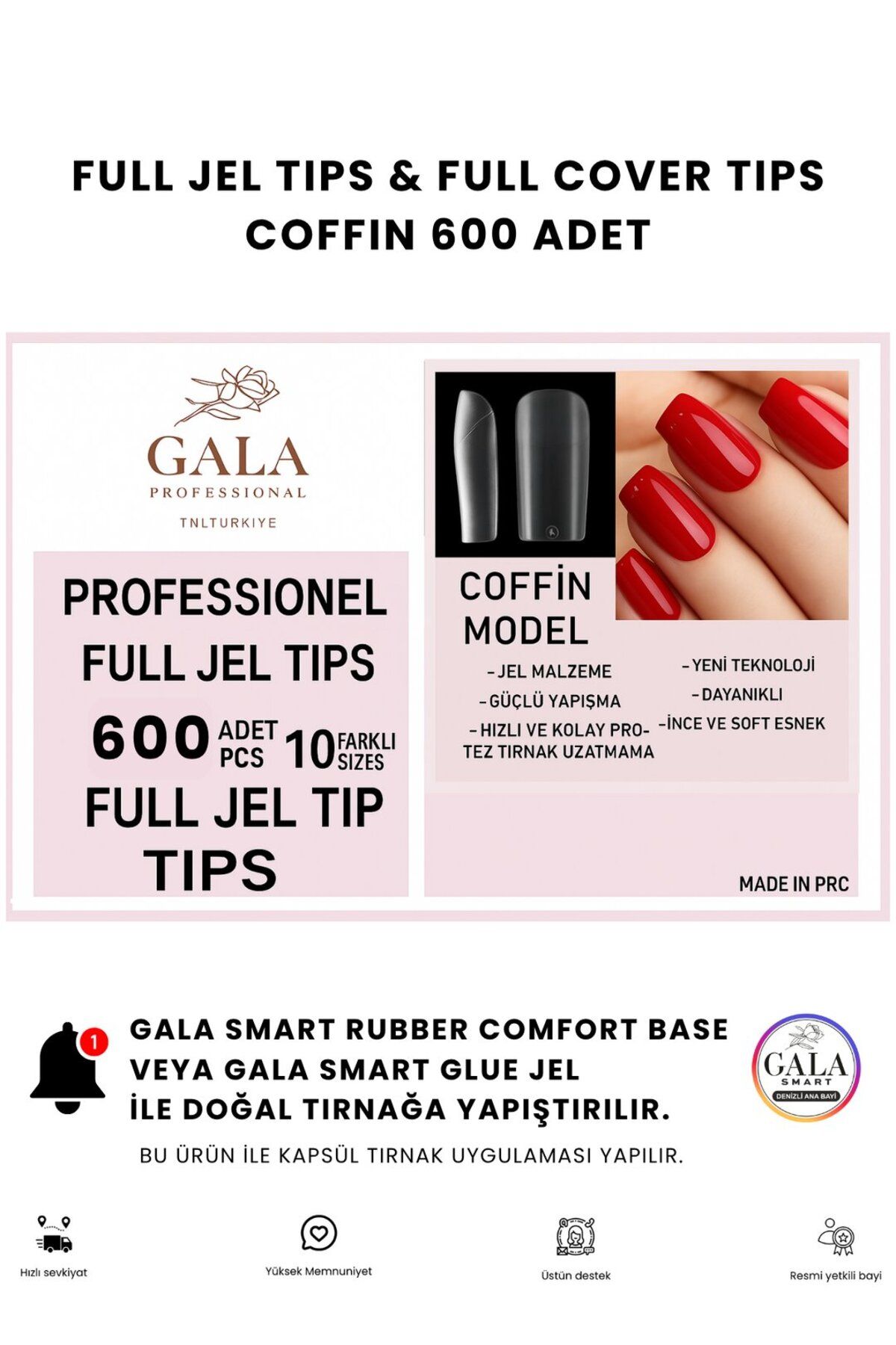 gala smart Full Jel Tips Kapsül Tırnak Tips