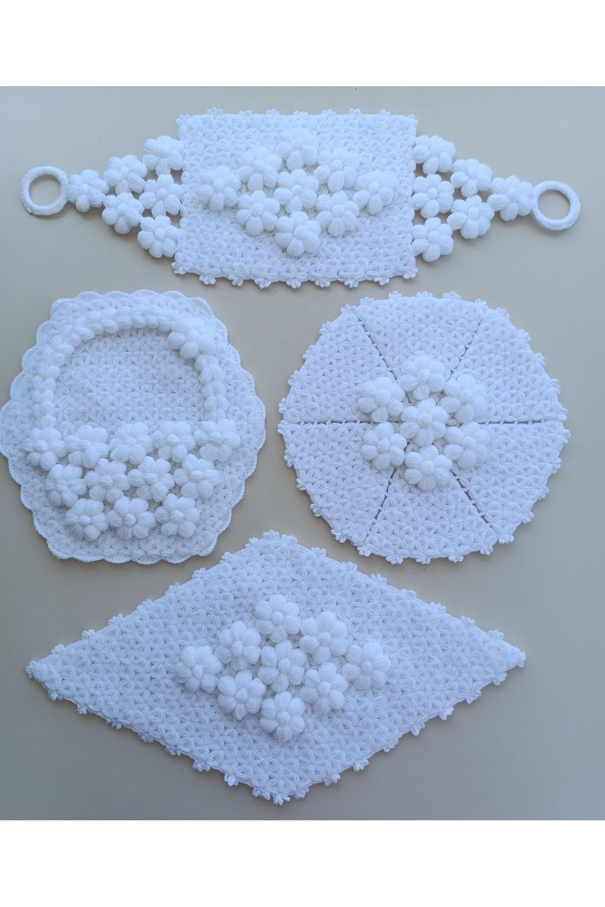 shop El Yapımı Lif Set Beyaz