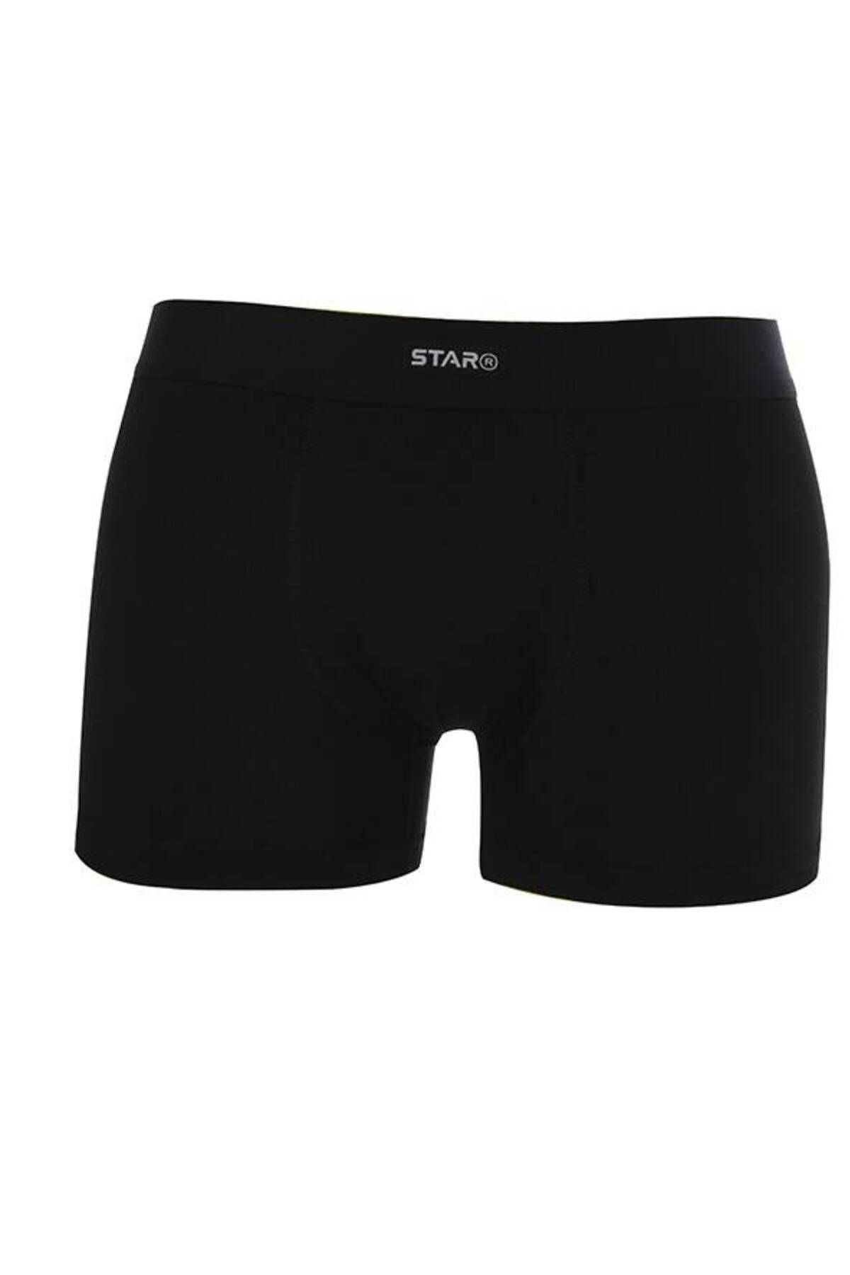 Star ERKEK SİYAH MODAL KEMERLİ BOXER