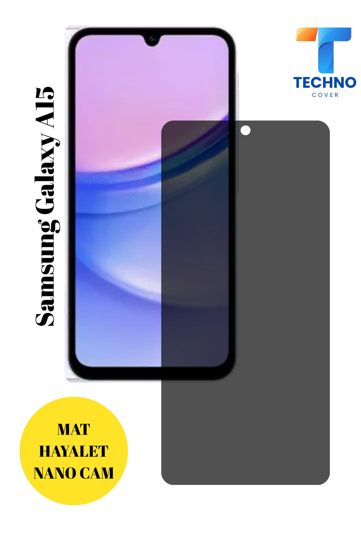 foxpower Samsung A15 Mat Hayalet Nano Cam Darbelere Karşı Dayanıklı Esnek Nano Ekran Koruyucu