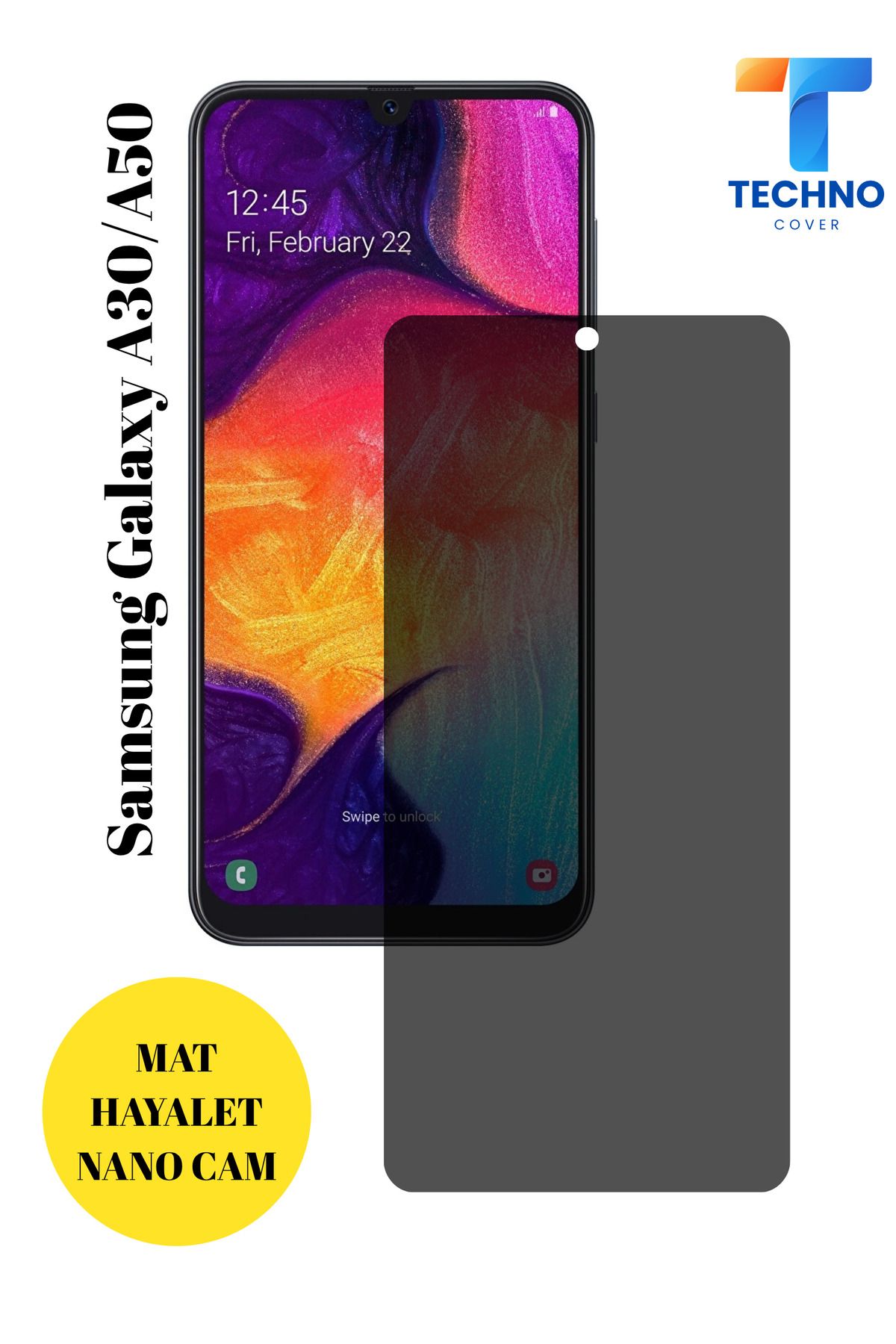 foxpower Samsung A30 / A50 Mat Hayalet Nano Cam Darbelere Karşı Dayanıklı Esnek Nano Ekran Koruyucu