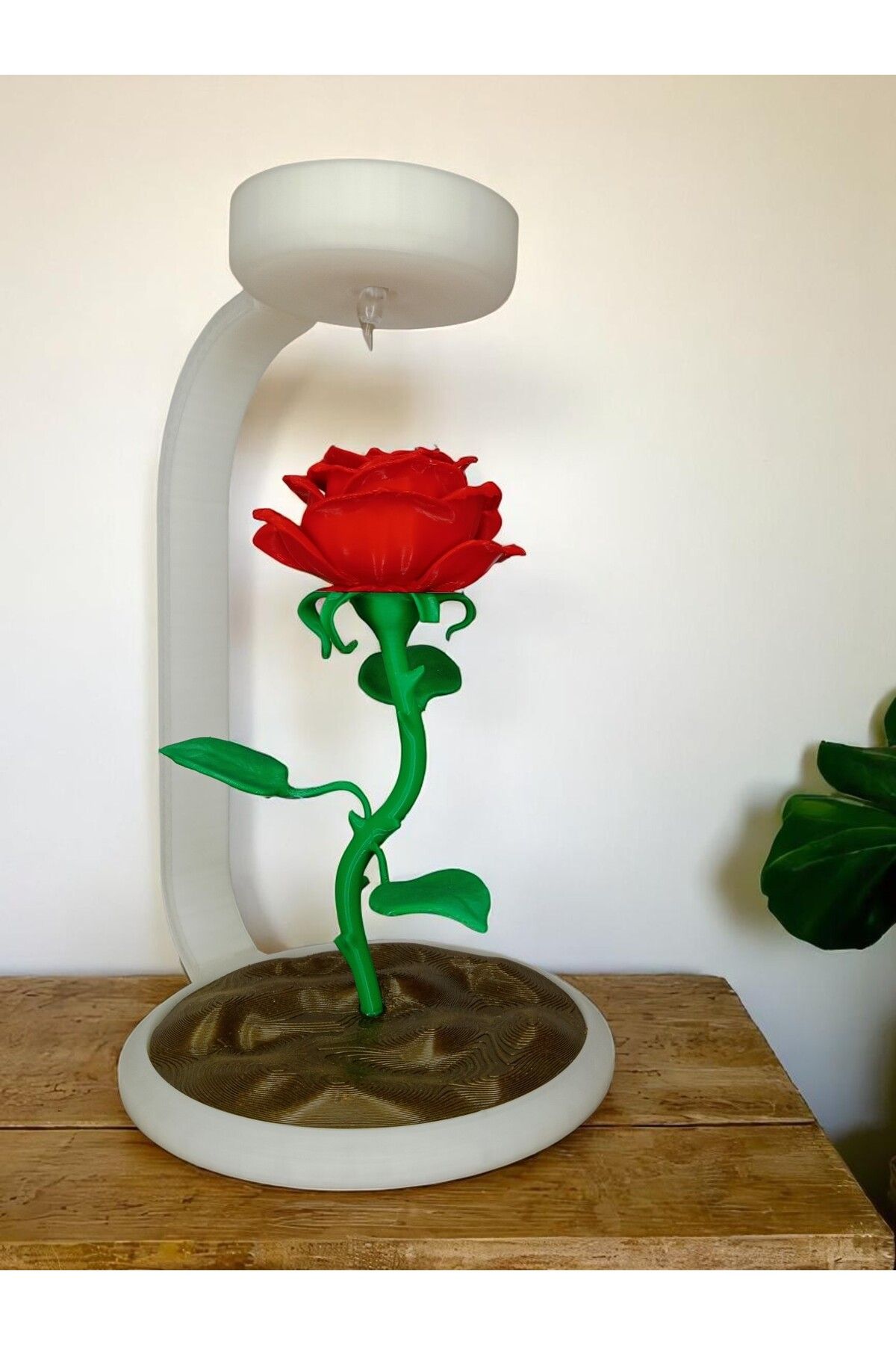BRNTECH Sonsuz Aşk Gülü – 3D Baskı Dekoratif Gece Lambası