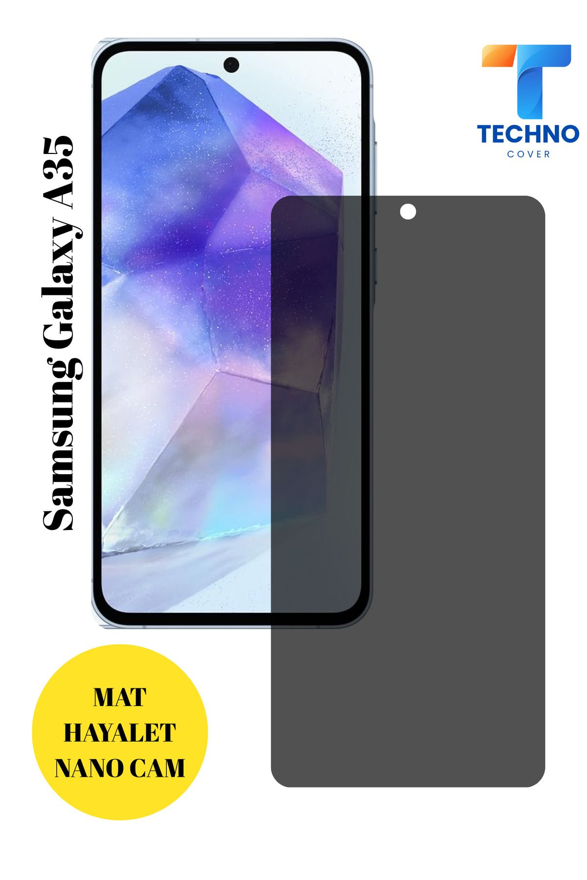 foxpower Samsung A35 Mat Hayalet Nano Cam Darbelere Karşı Dayanıklı Esnek Nano Ekran Koruyucu
