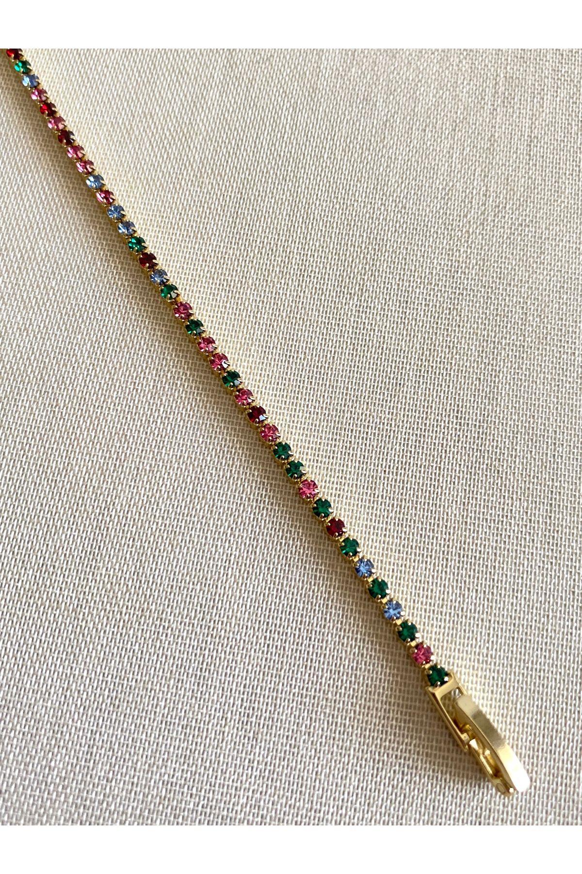 FIERA JEWELRY Renkli Taş Paslanmaz Çelik Kadın Bileklik