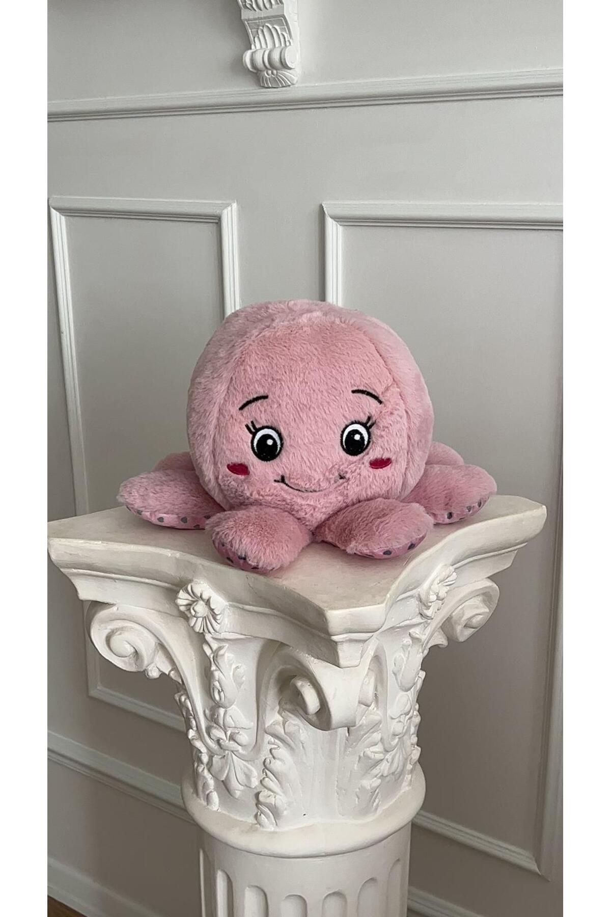 MR.Frenks Çocuk Sevimli Ahtapot Uyku&Oyun Arkadaşı Peluş Yastık Pudra Pembe 25 cm