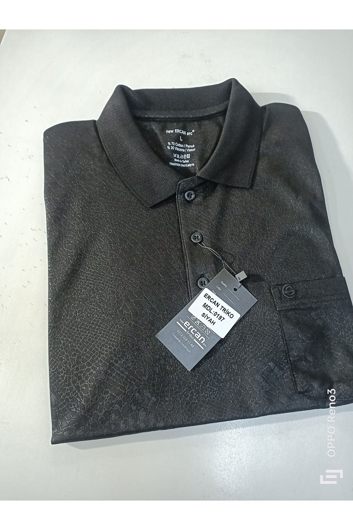ercan triko jakarlı cepli reguler pamuklu polo yaka t-shirt
