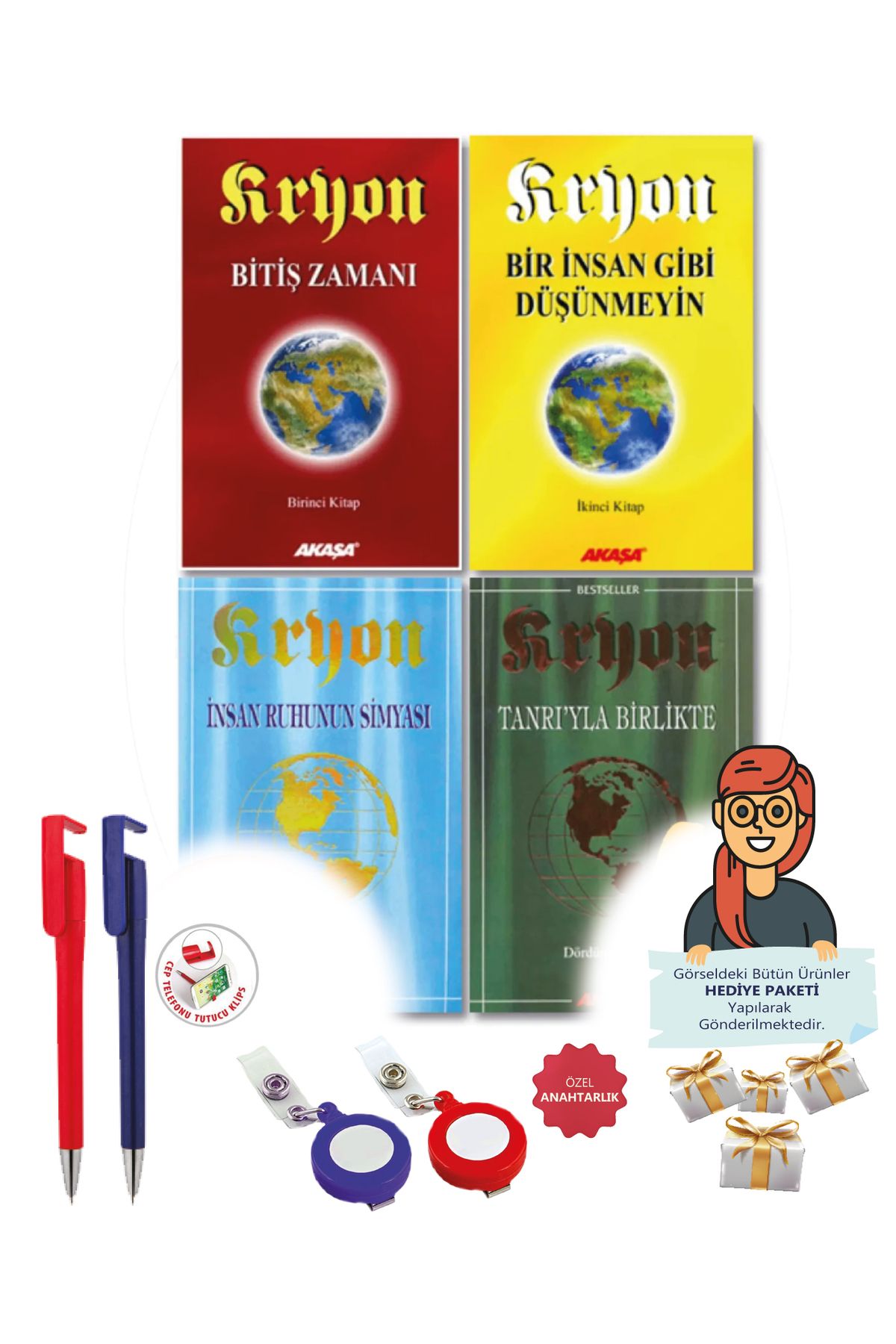 Akaşa Yayınları Maje Hediye+Lee Carroll(Kryon: 1,2,3,4, Kitaplar- Bitiş Zamanı) 4 kitap-YENİ-Bireysel Gelişim-Akaşa