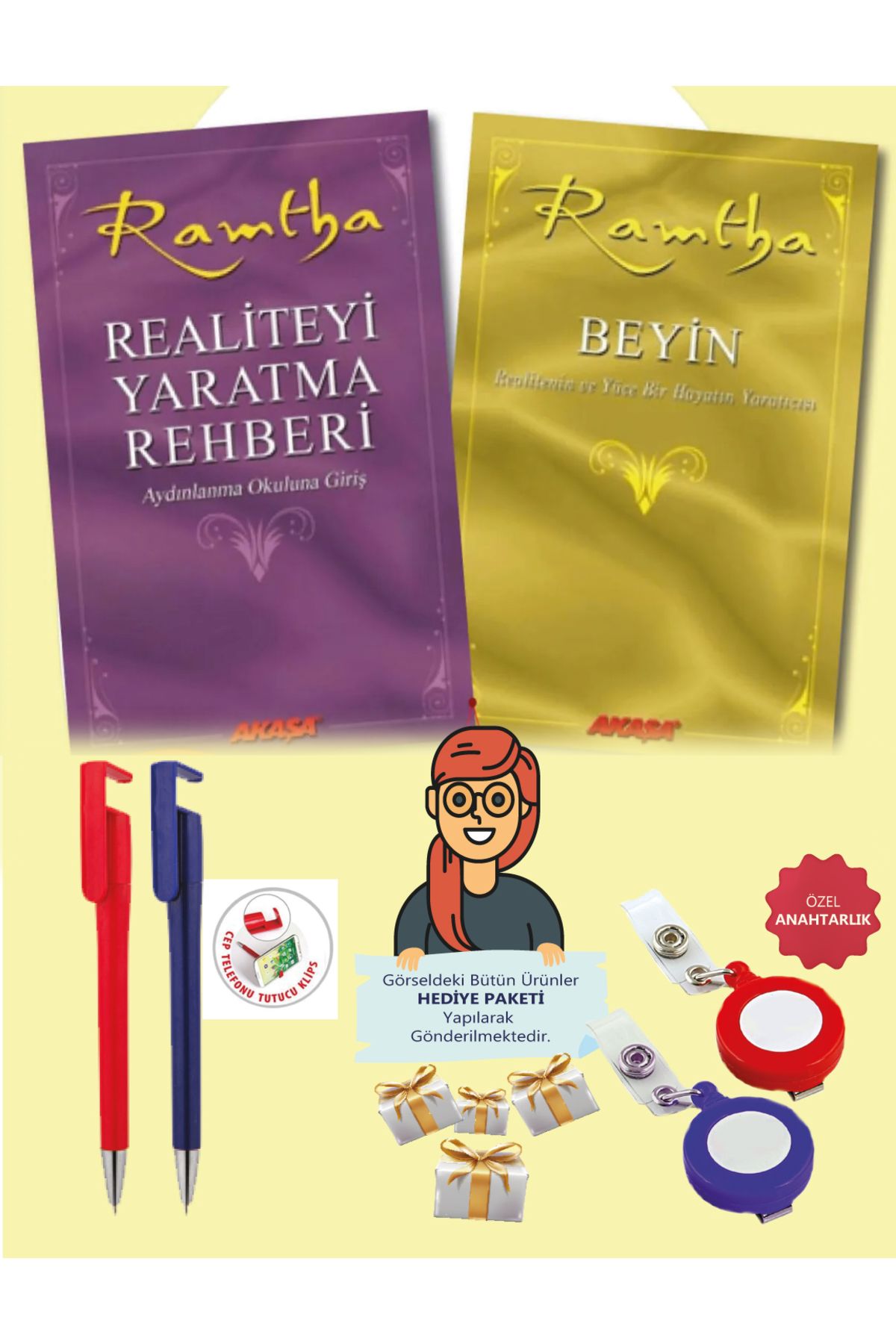 Akaşa Yayınları Maje Hediye+Realiteyi Yaratma Rehberi + Beyin (Ramtha) 2 Kitap Set -yeni kitaplar- Akaşa Yayınları