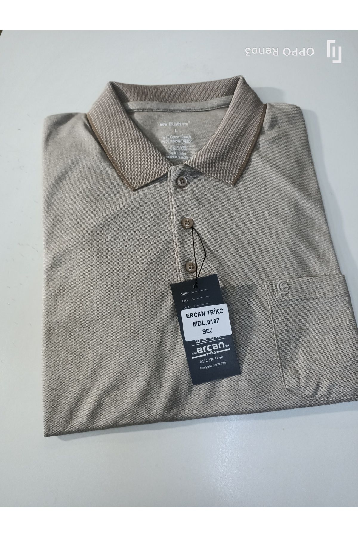 ercan triko jakarlı cepli reguler pamuklu polo yaka t-shirt