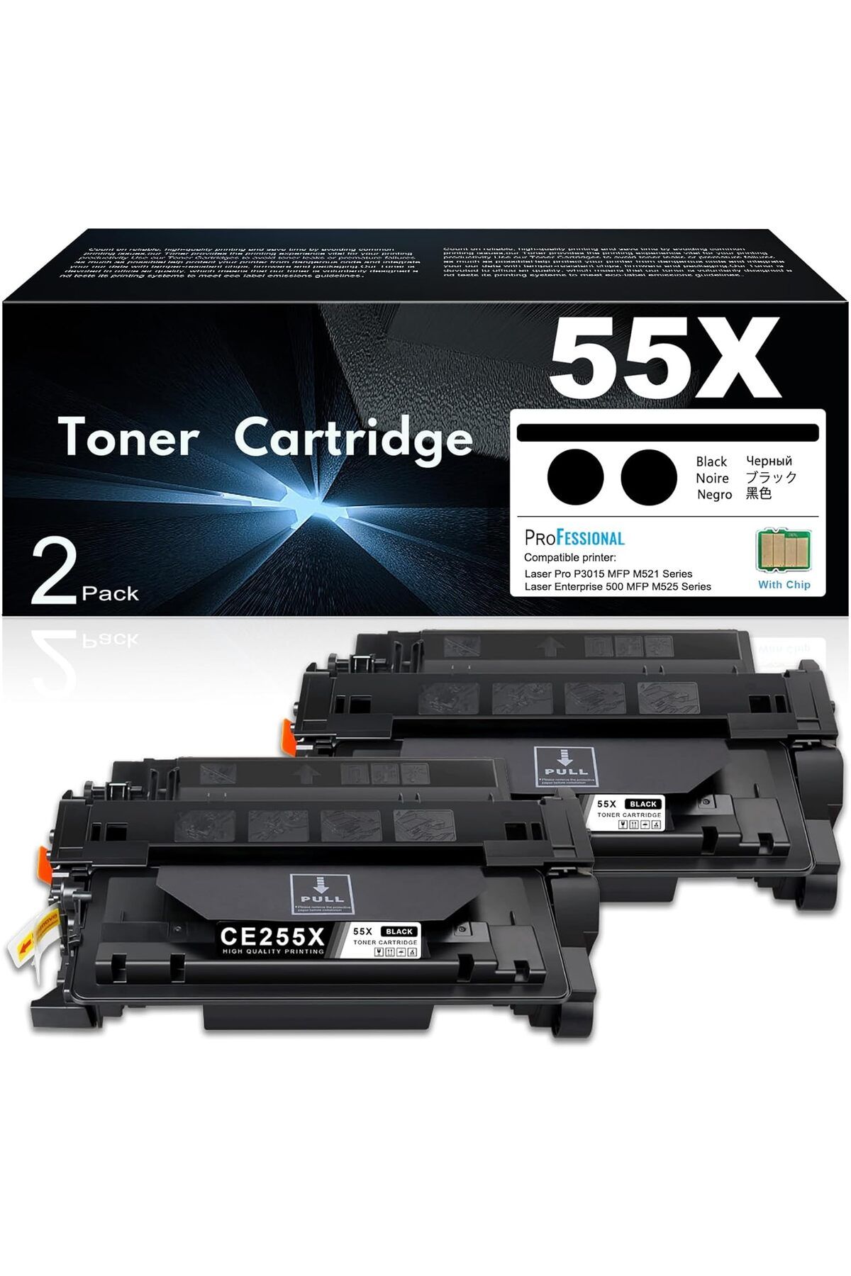 HP 55X for Laser P3015dn P3015n P3015x Pro MFP M521dn Enterprise 500 MFP M525dn 2ADET