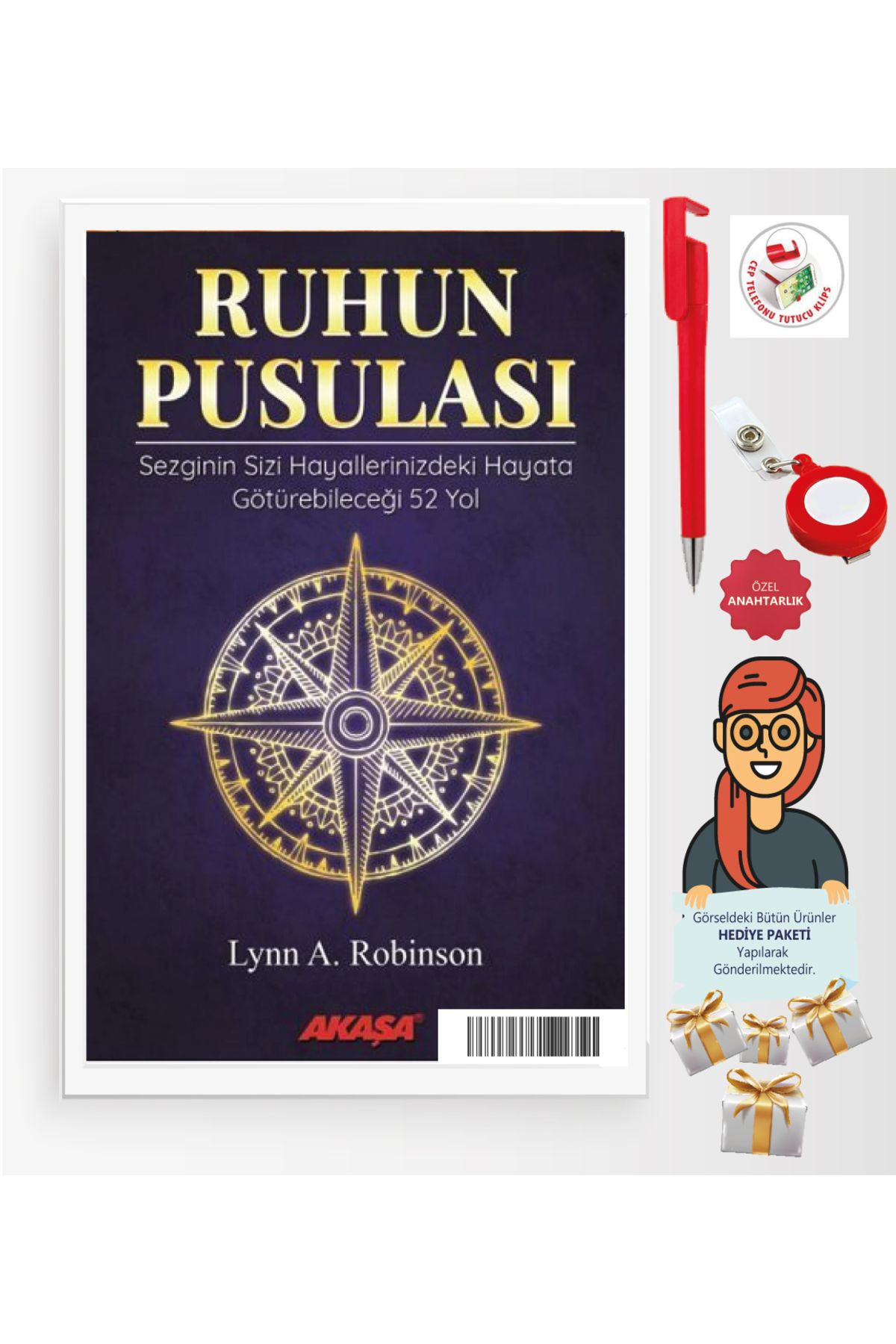 Akaşa Yayınları Maje Hediye+Ruhun Pusulası Sezginin Sizi Hayallerinizdeki 52 Yol(Lynn A, Robinson)-Akaşa Kitap