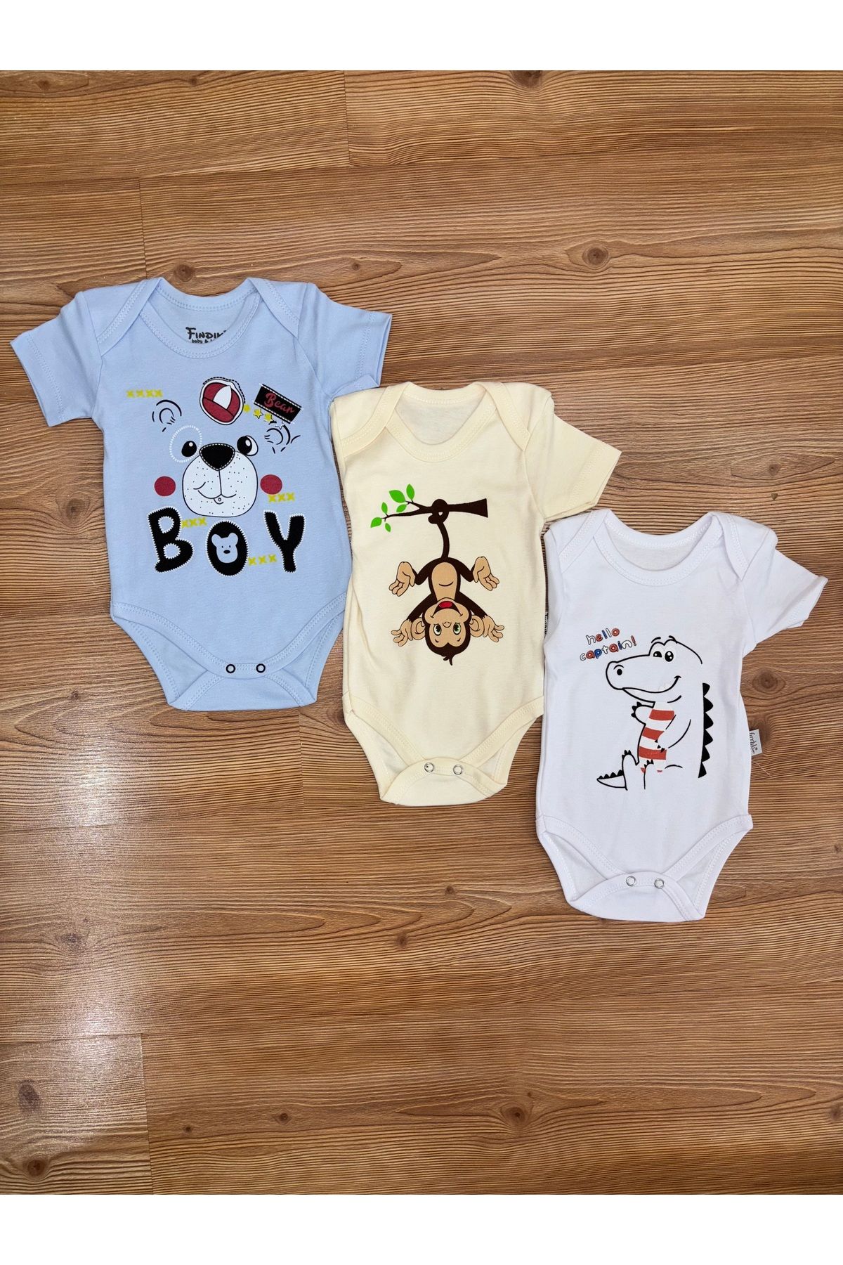 Fındık Erkek Bebek %100 Pamuklu Zıbın
