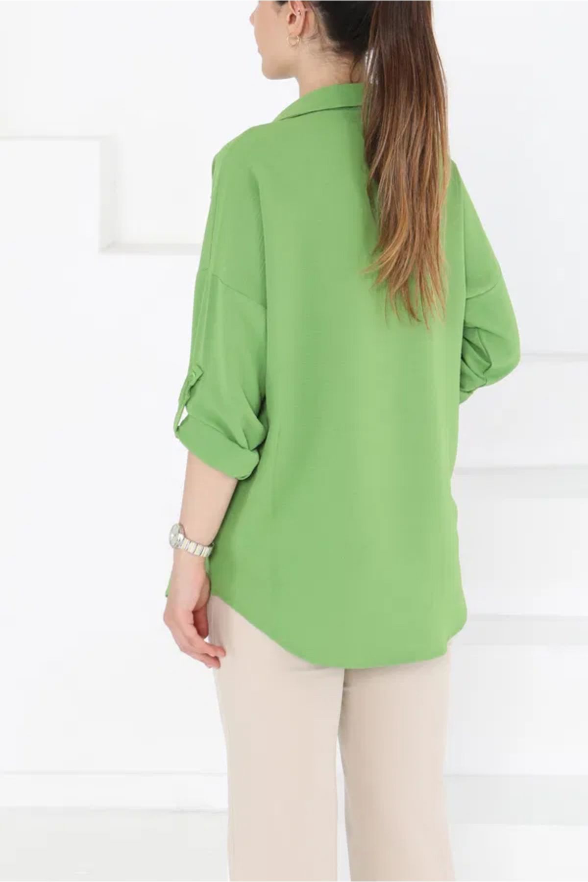 Butik Nakışlı İncili Gömlek