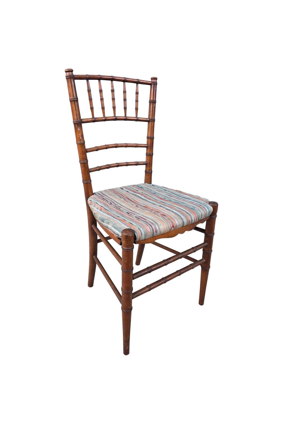 Hasyılmaz Vintage Masif Ahşap Minderli Sandalye (1 Adet) AC04