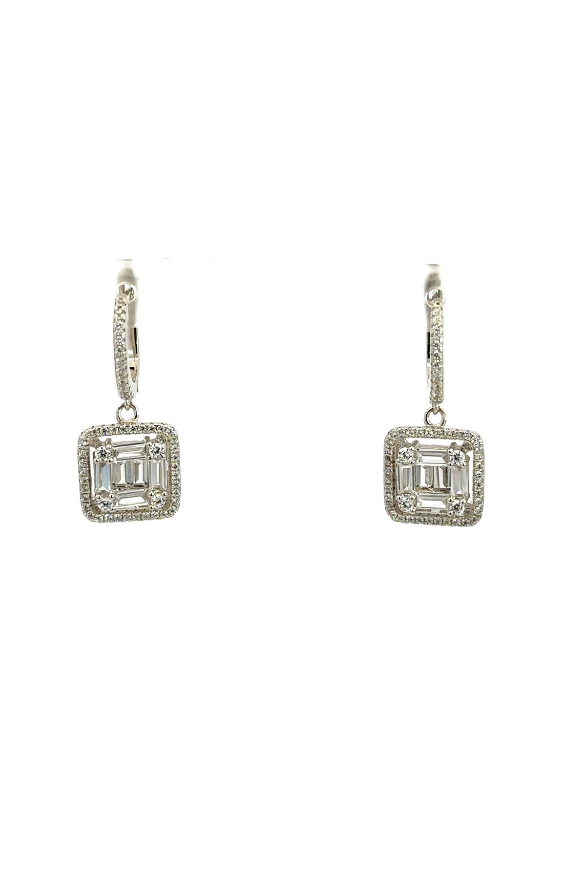 SÜKSE JEWELRY İthal Baget Gümüş J Küpe