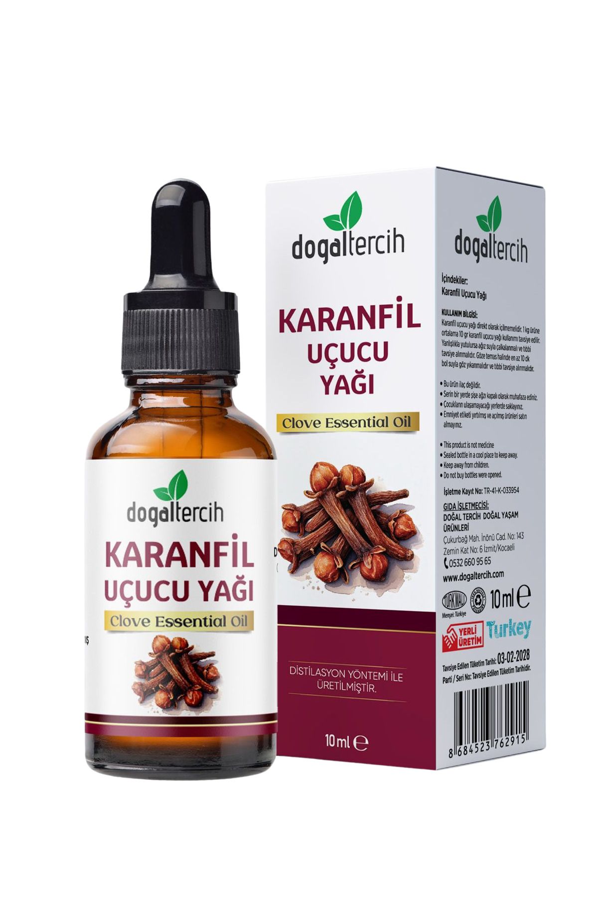 Doğal Tercih Karanfil Uçucu Yağı 10 ML - Katkısız Saf Karanfil Yağı