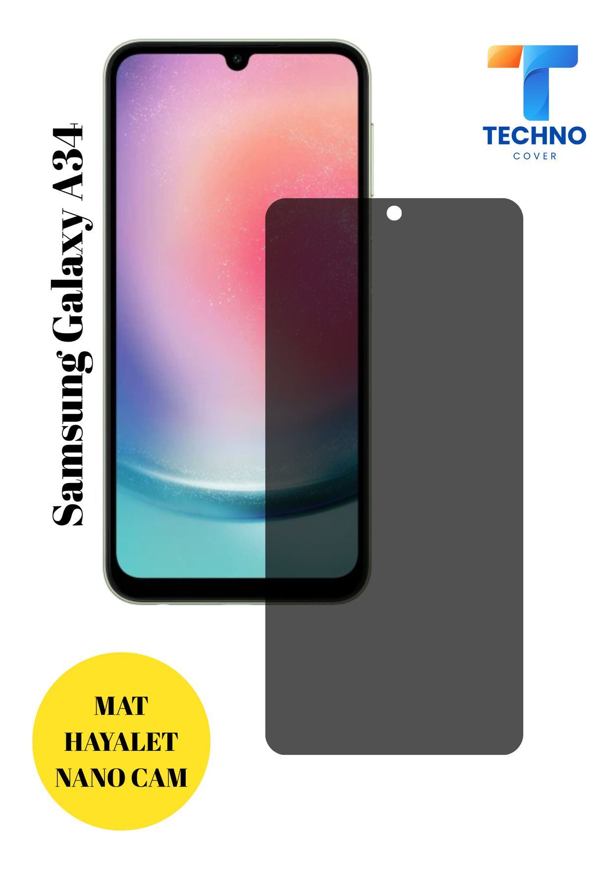 foxpower Samsung A34 Mat Hayalet Nano Cam Darbelere Karşı Dayanıklı Esnek Nano Ekran Koruyucu
