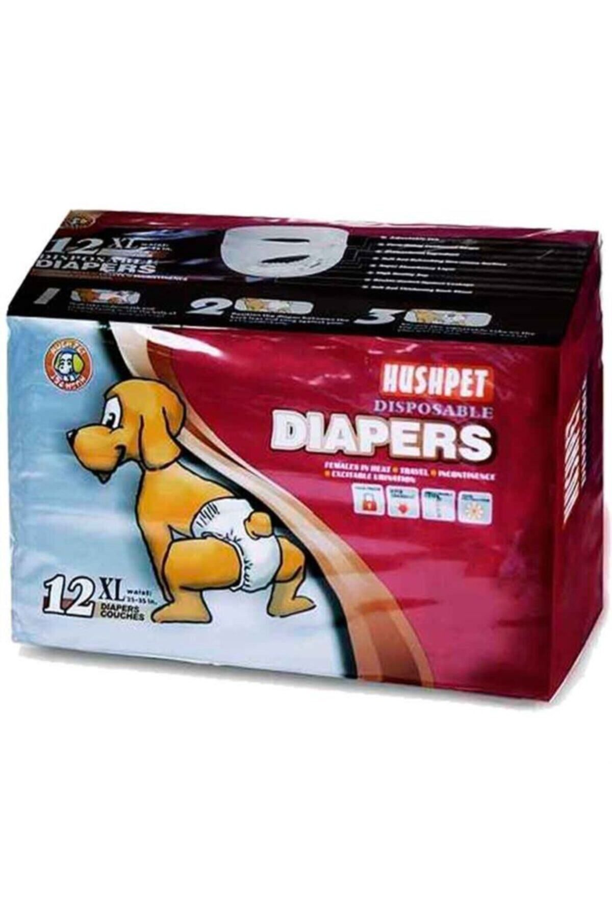 VET Hushpet Köpek Alt Tuvalet Bezi 12 Adet Xl