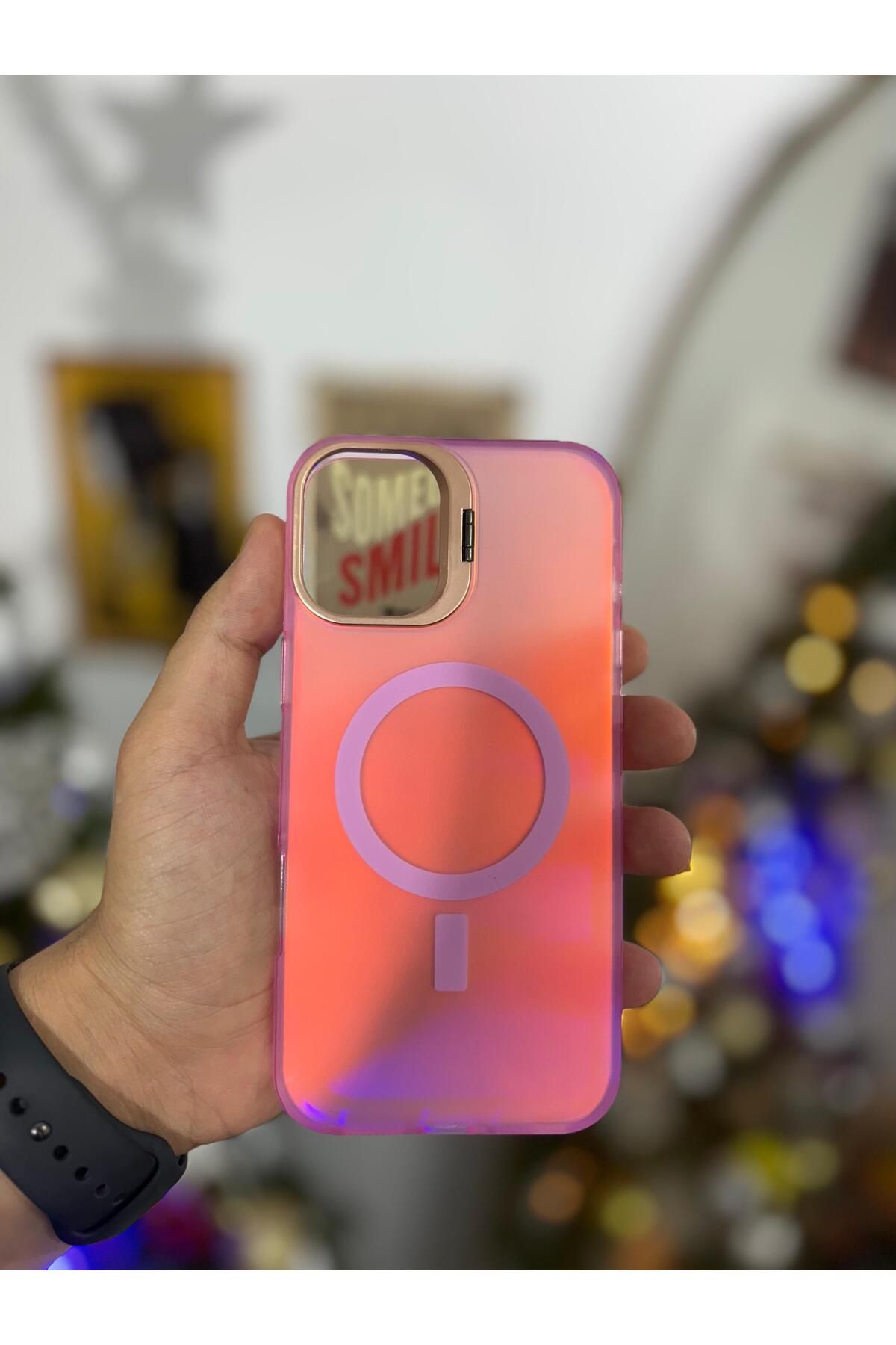 Kilif365 HOLOGRAM ŞEFFAF MAGSAFE İPHONE 16 PLUS TELEFON KILIFI KAMERA DESTEKLİ