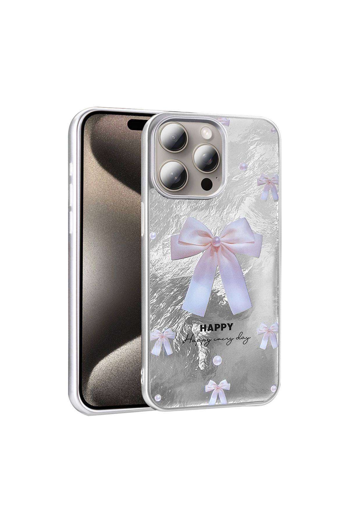Başkenttekno iPhone 15 Pro Max Kılıf Desenli Mep Kapak
