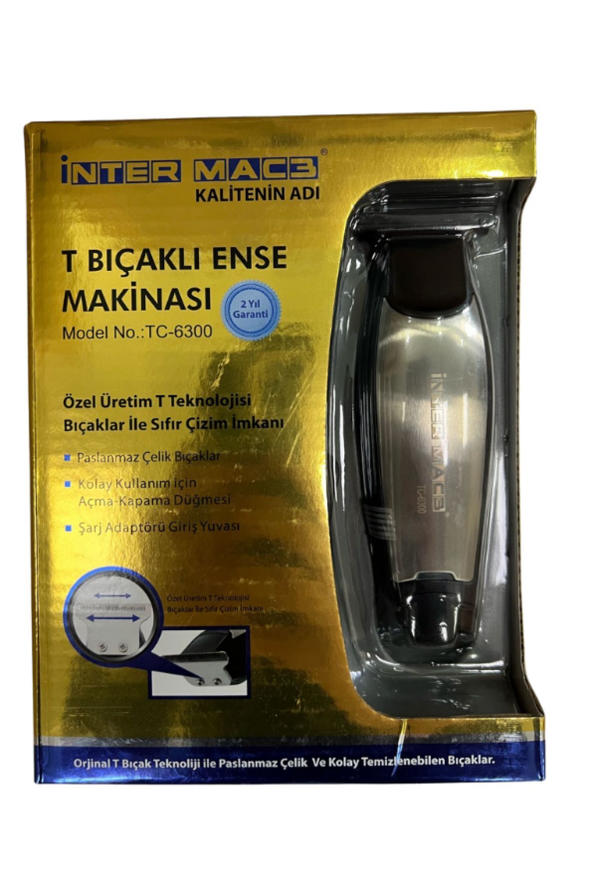 teknotrust İNTER MAC3 T-BIÇAKLI ENSE VE SAKAL MAKİNASI
